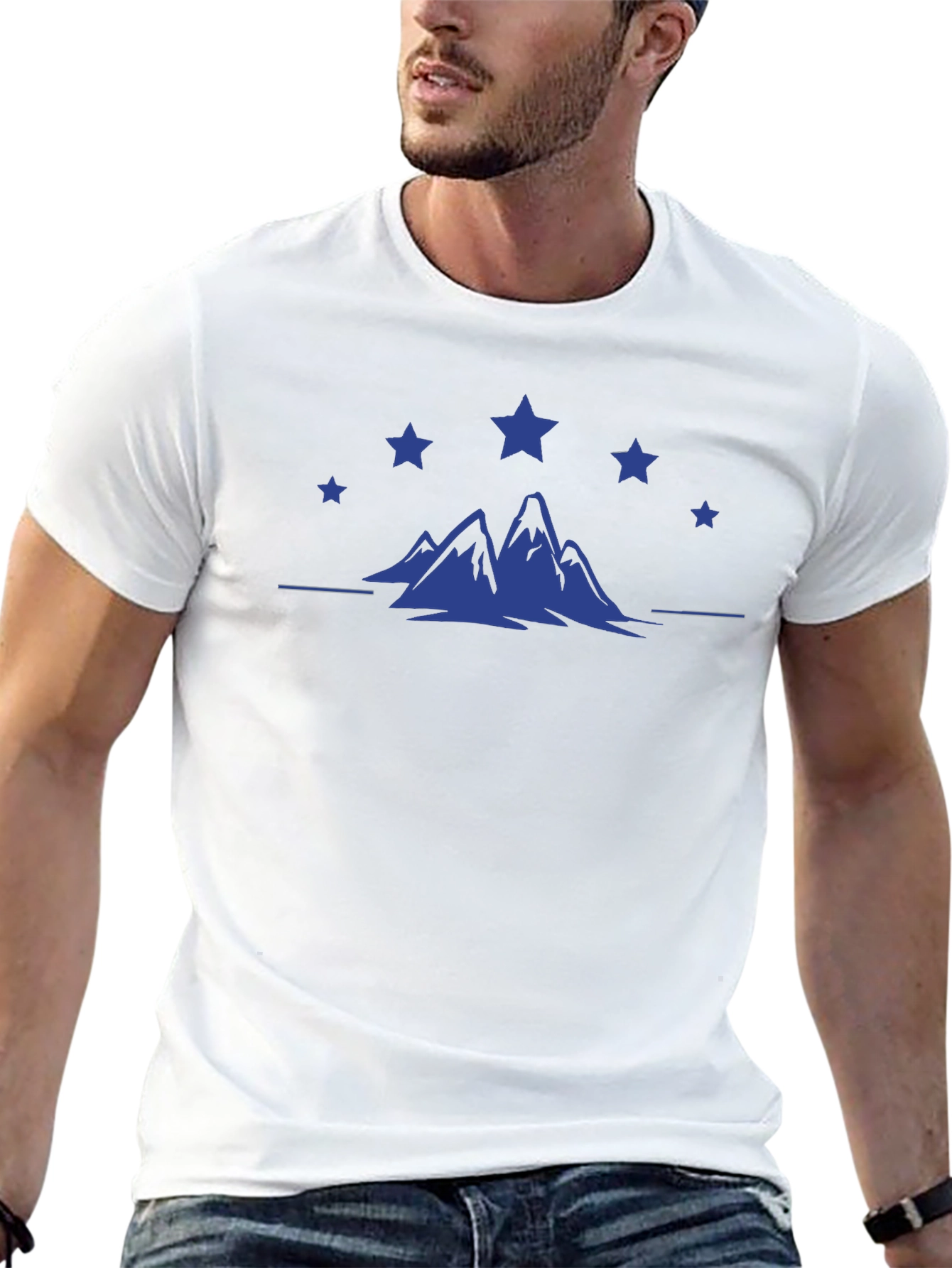 Mountain Stars Graphic Tee - Classic Style