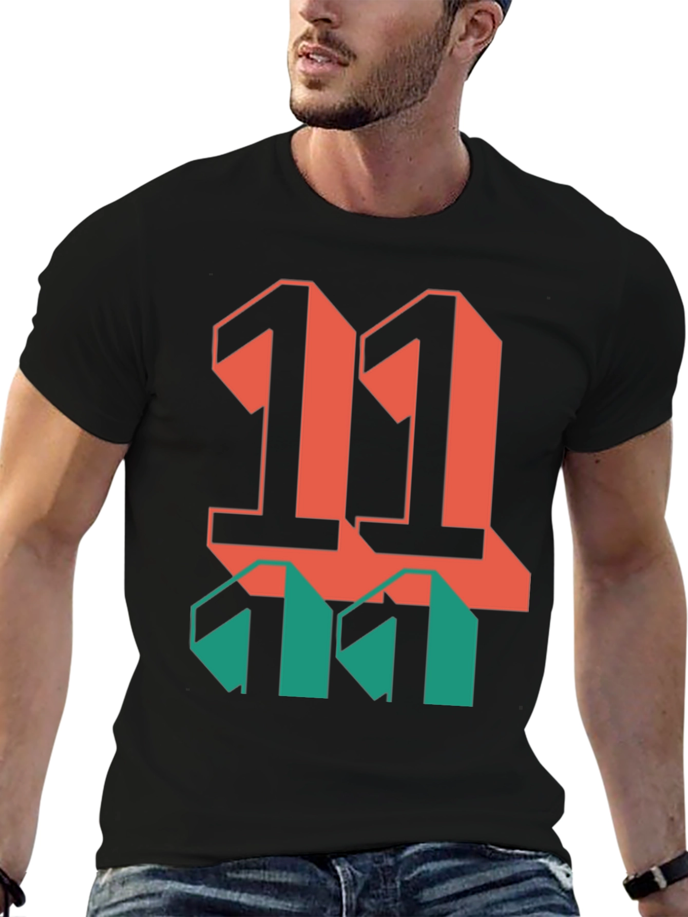 Bold Graphic T-Shirt: Retro 11 Design