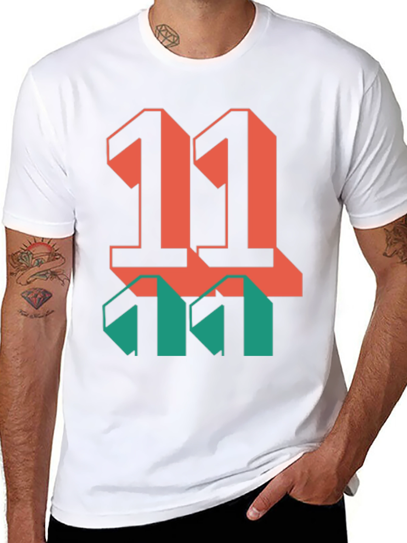 Bold Graphic T-Shirt: Retro 11 Design