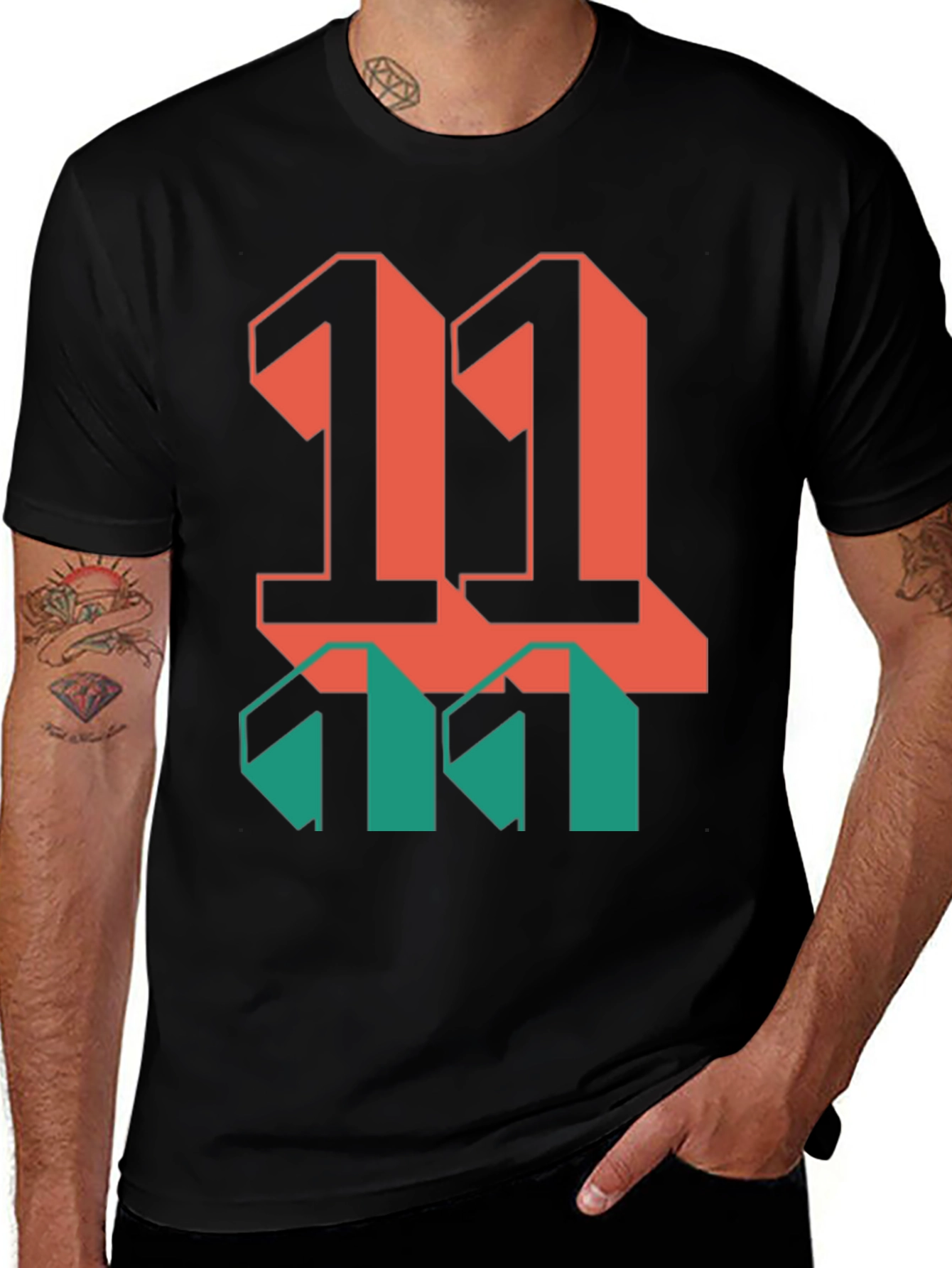 Bold Graphic T-Shirt: Retro 11 Design
