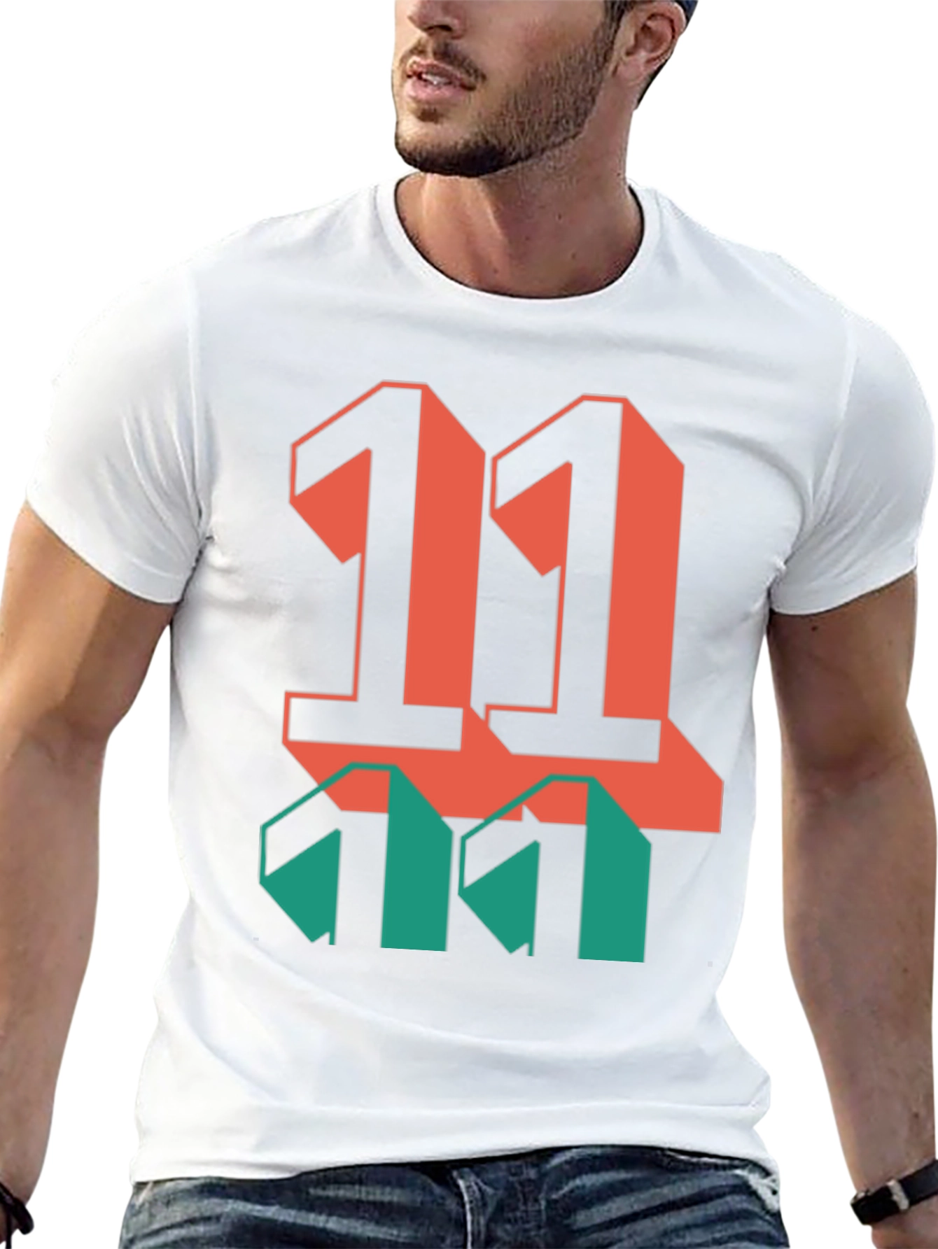 Bold Graphic T-Shirt: Retro 11 Design