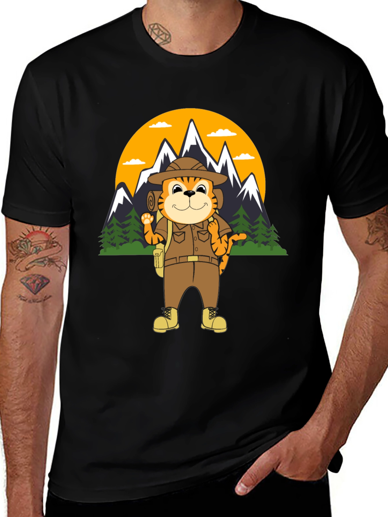 Tiger Explorer T-Shirt | Hiking Adventure Tee