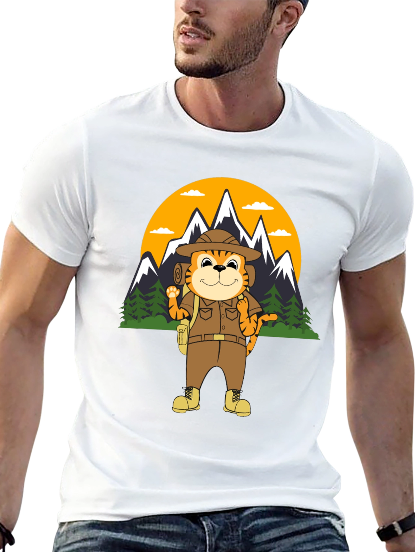 Tiger Explorer T-Shirt | Hiking Adventure Tee