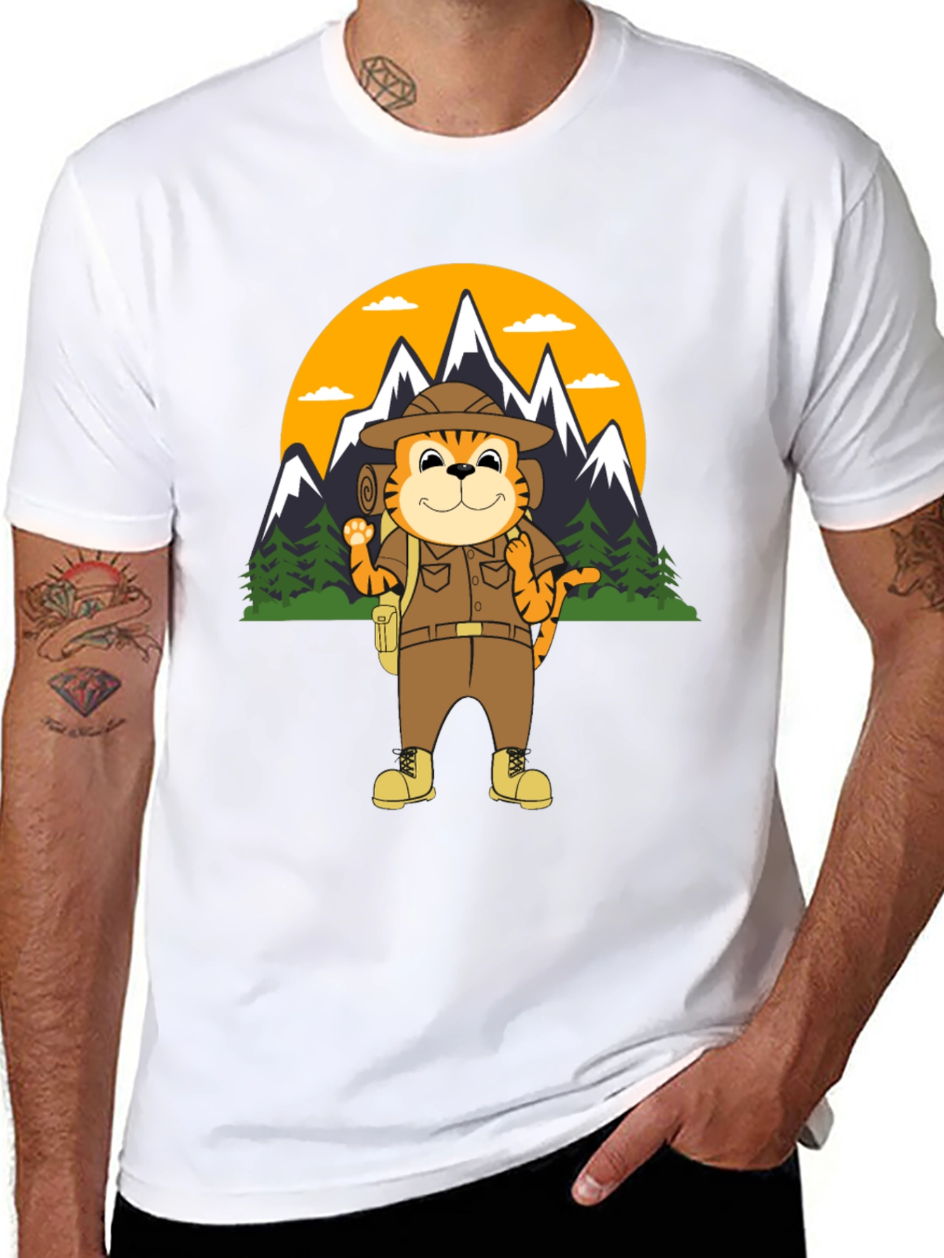 Tiger Explorer T-Shirt | Hiking Adventure Tee