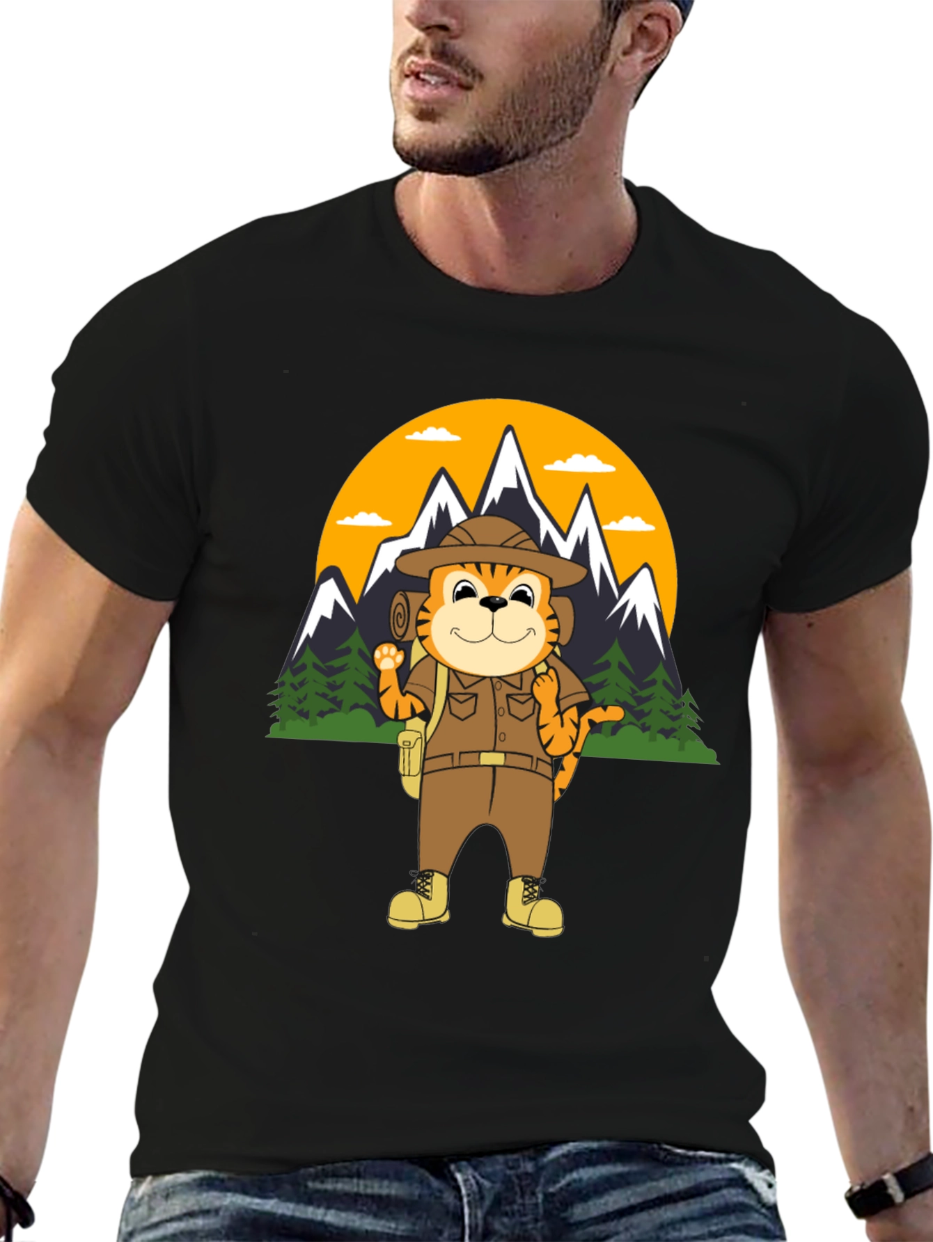 Tiger Explorer T-Shirt | Hiking Adventure Tee