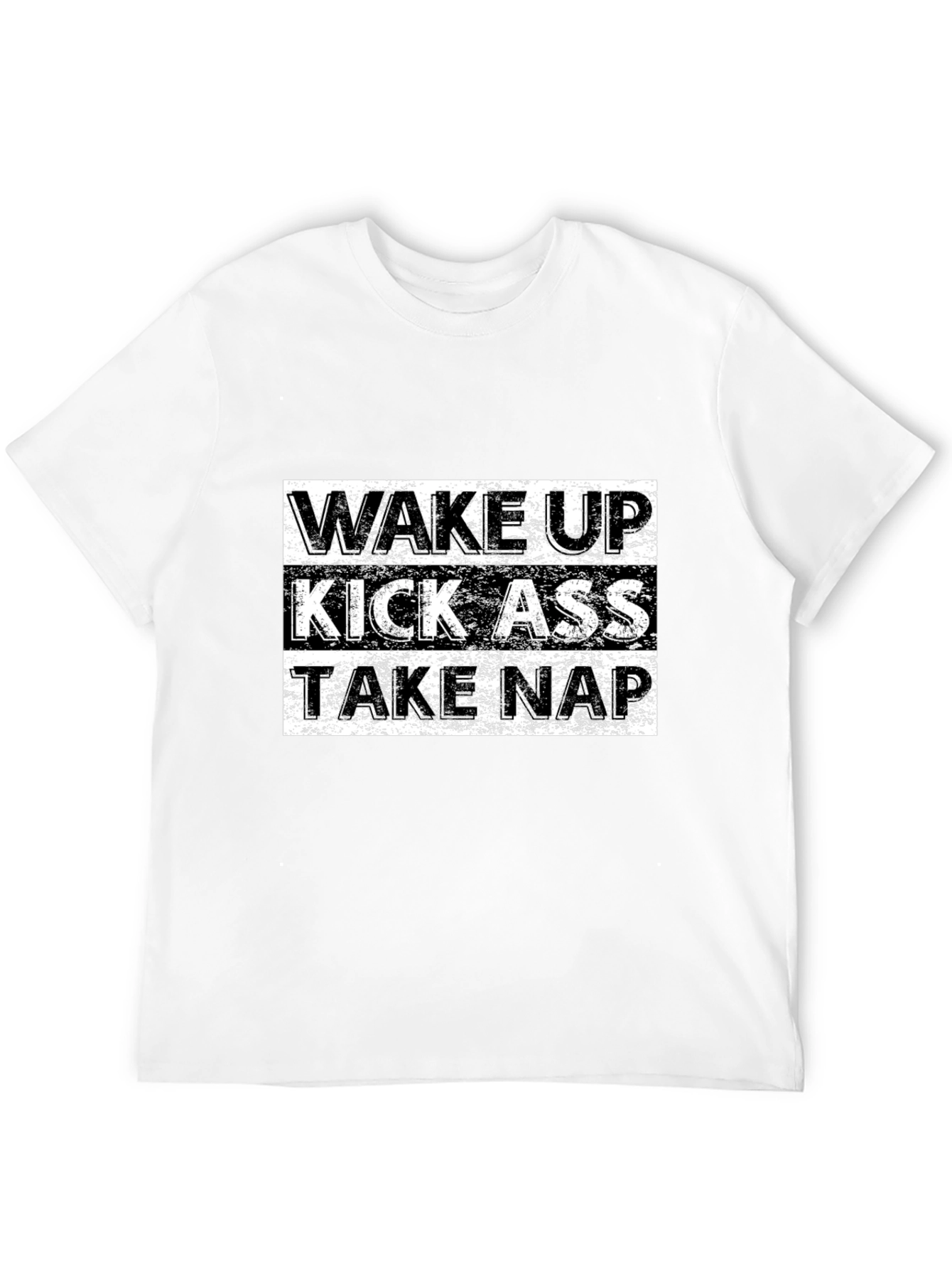 Wake Up Kick Ass Take Nap Graphic Tee