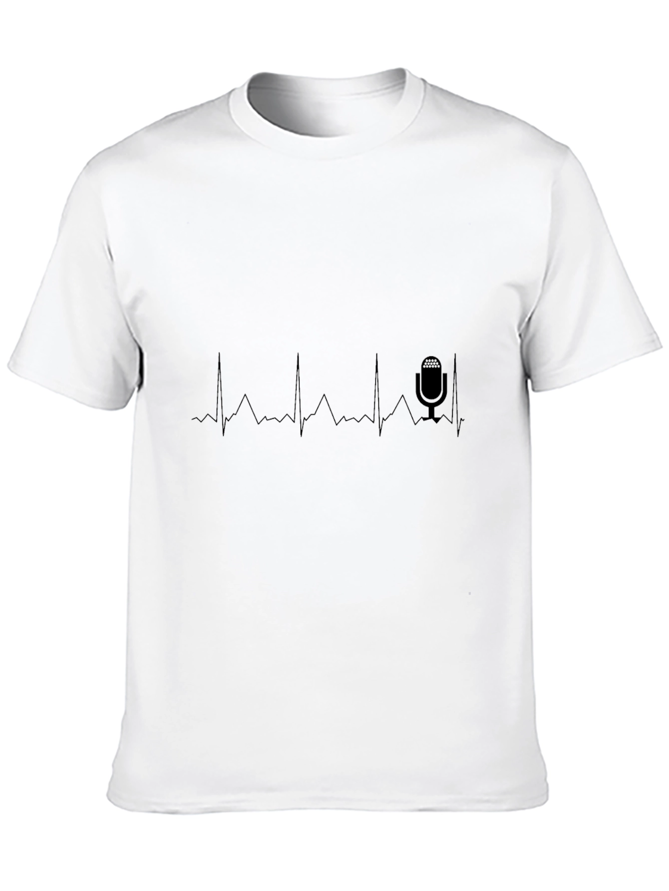 Podcast Heartbeat T-Shirt - Black Crew Neck
