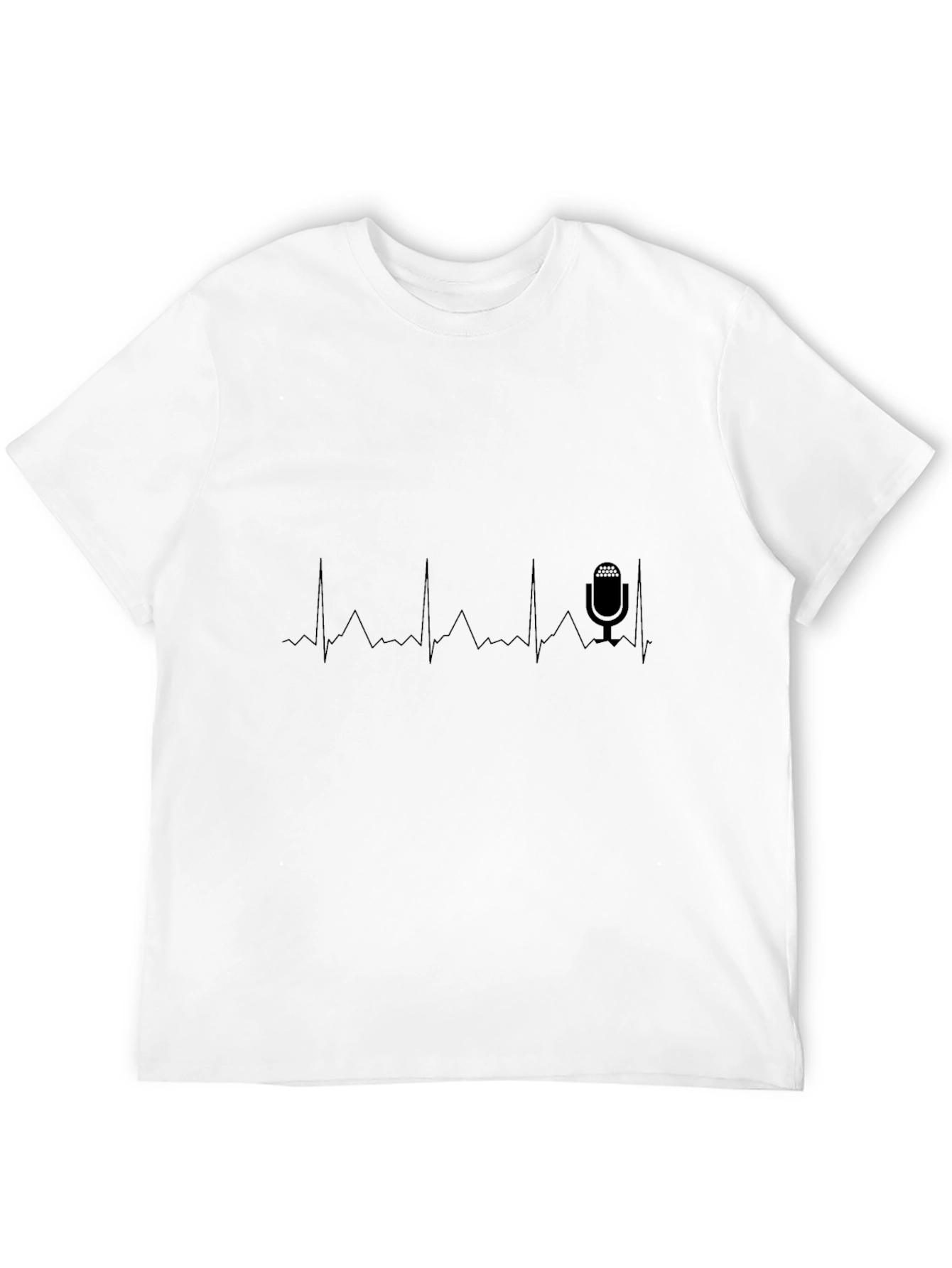 Podcast Heartbeat T-Shirt - Black Crew Neck