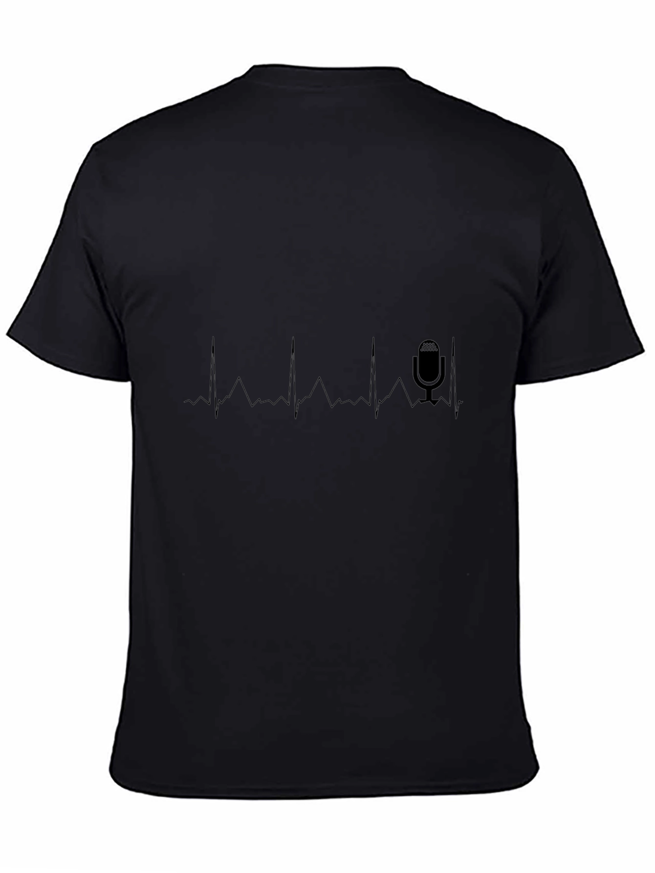 Podcast Heartbeat T-Shirt - Black Crew Neck