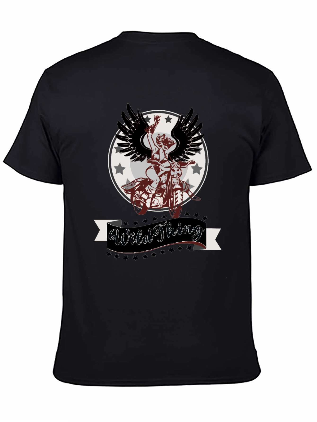 Wild Thing Graphic Tee - Black Cotton Blend