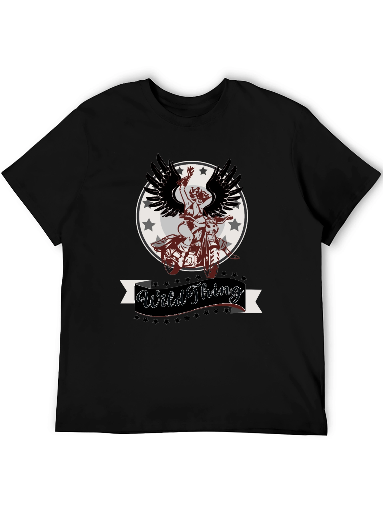 Wild Thing Graphic Tee - Black Cotton Blend