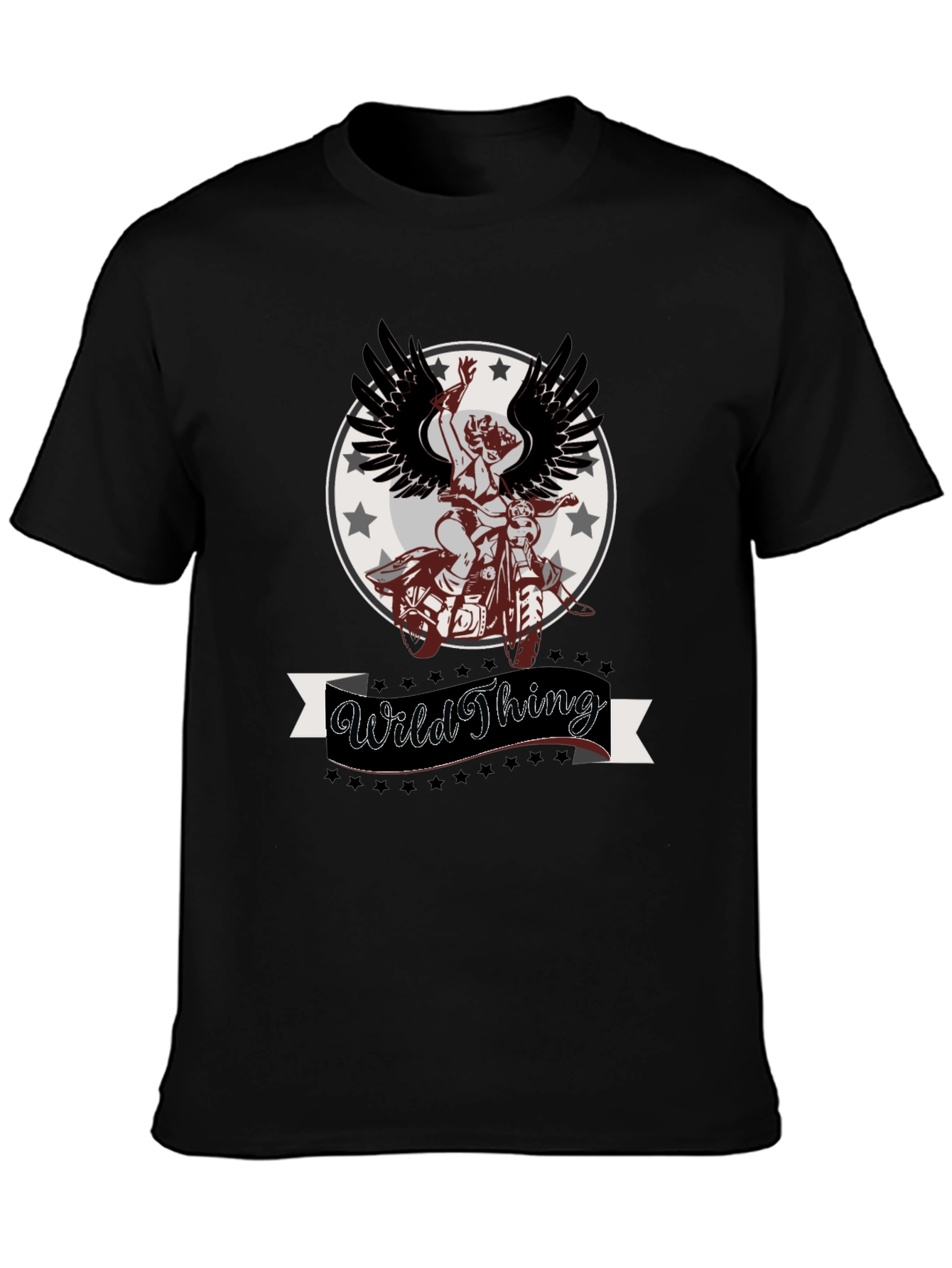 Wild Thing Graphic Tee - Black Cotton Blend