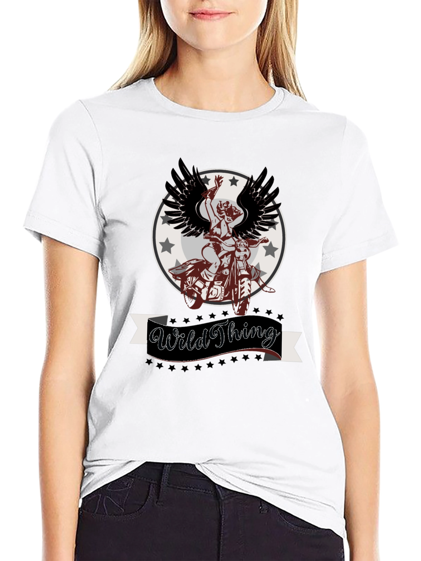 Wild Thing Graphic Tee - Black Cotton Blend
