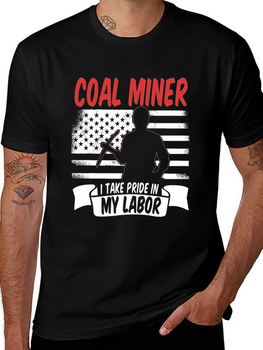 Coal Miner Pride T-Shirt - Patriotic Design