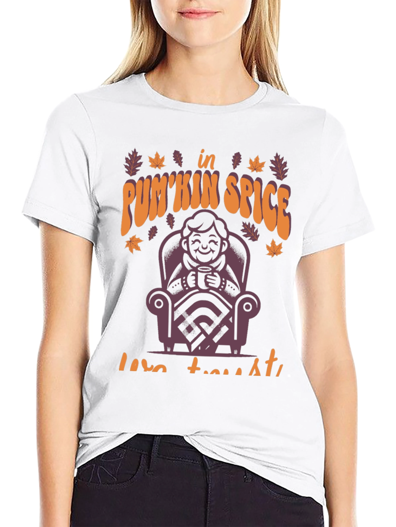 Pumpkin Spice Latte T-Shirt Fall Autumn Design