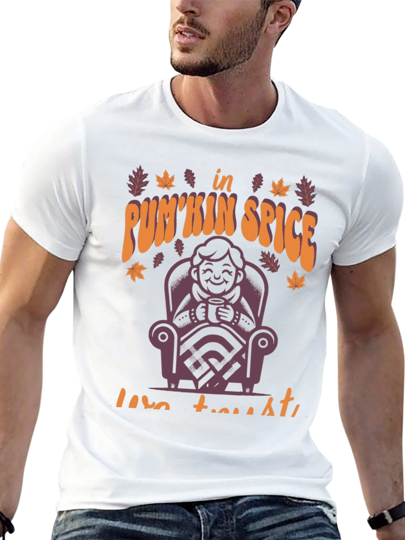 Pumpkin Spice Latte T-Shirt Fall Autumn Design