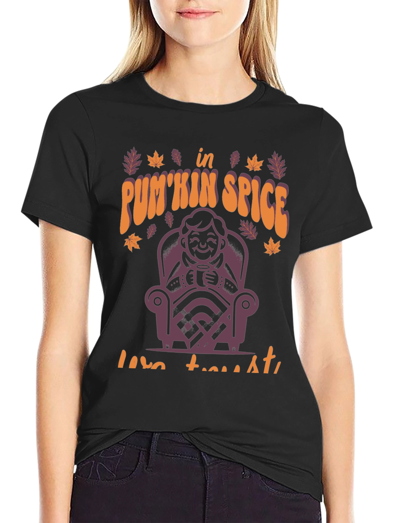 Pumpkin Spice Latte T-Shirt Fall Autumn Design
