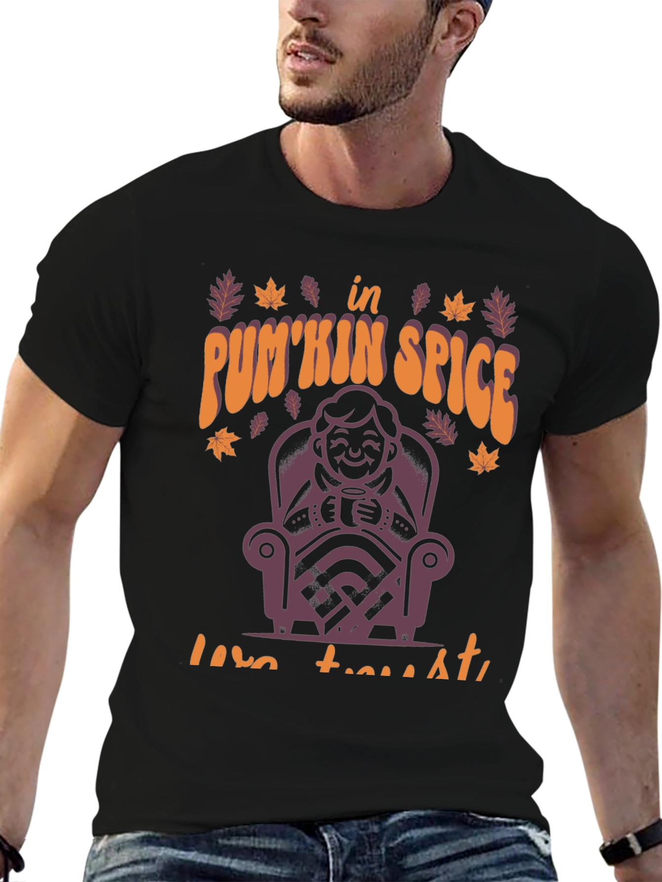 Pumpkin Spice Latte T-Shirt Fall Autumn Design