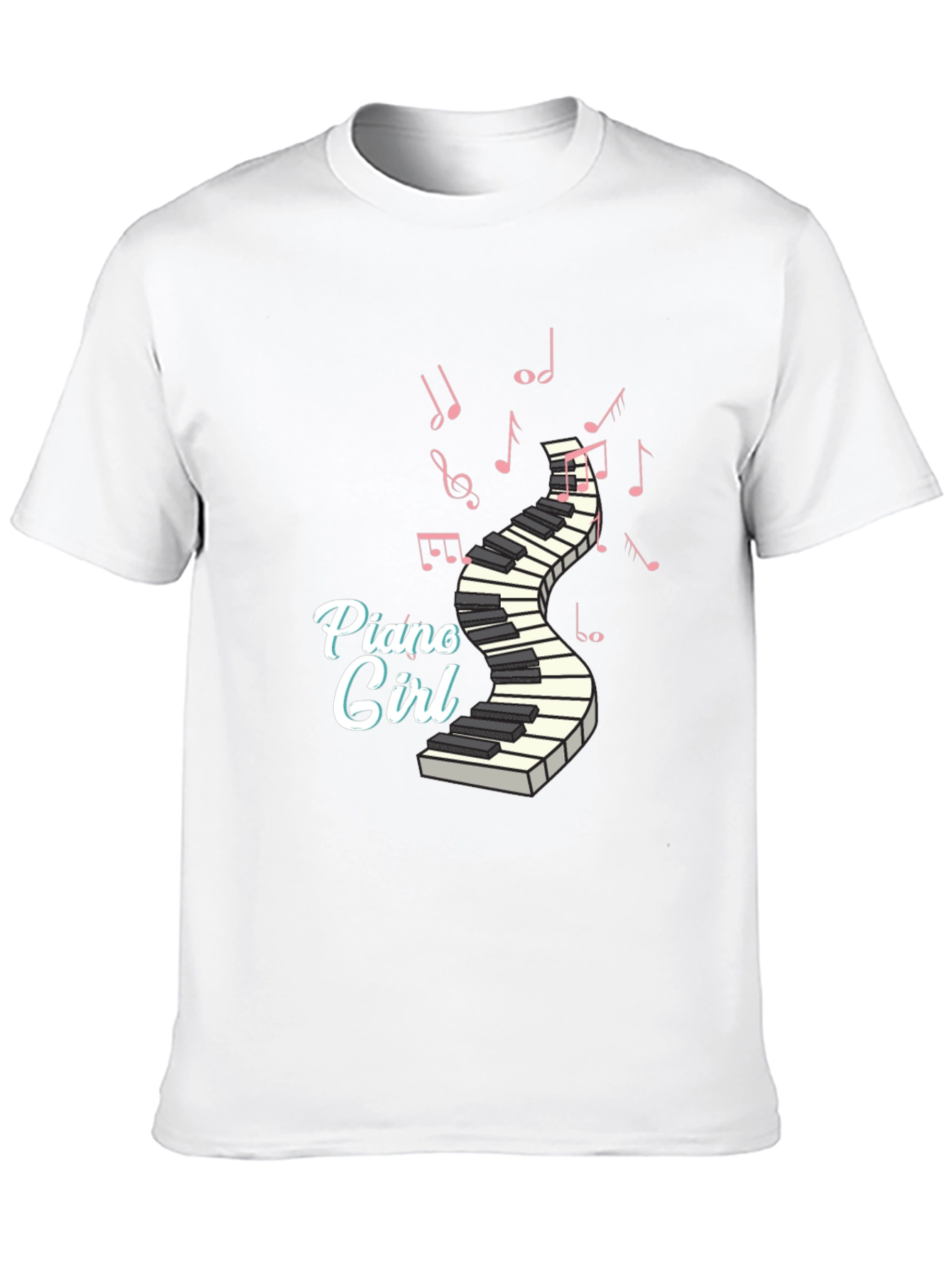 Piano Girl T-Shirt - Music Lover Tee