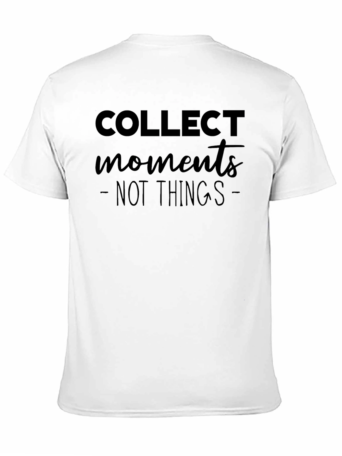 Collect Moments - Not Things Black Graphic Tee