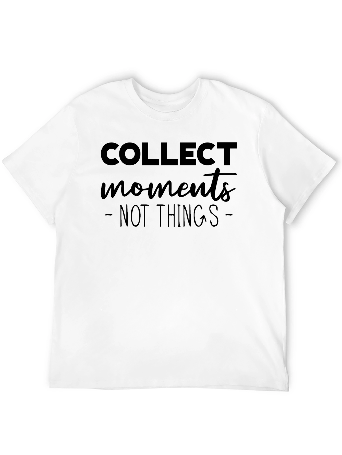 Collect Moments - Not Things Black Graphic Tee