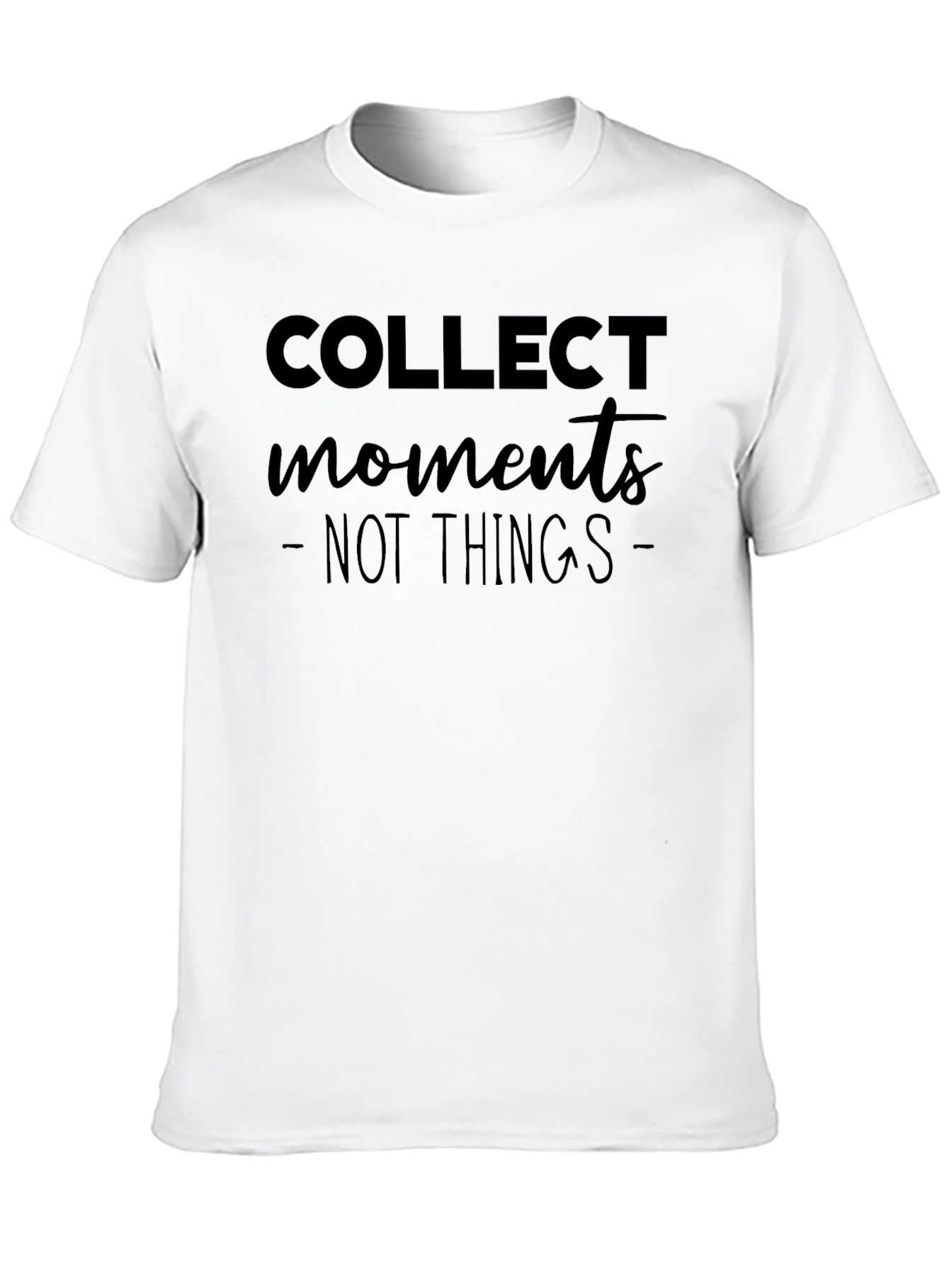Collect Moments - Not Things Black Graphic Tee