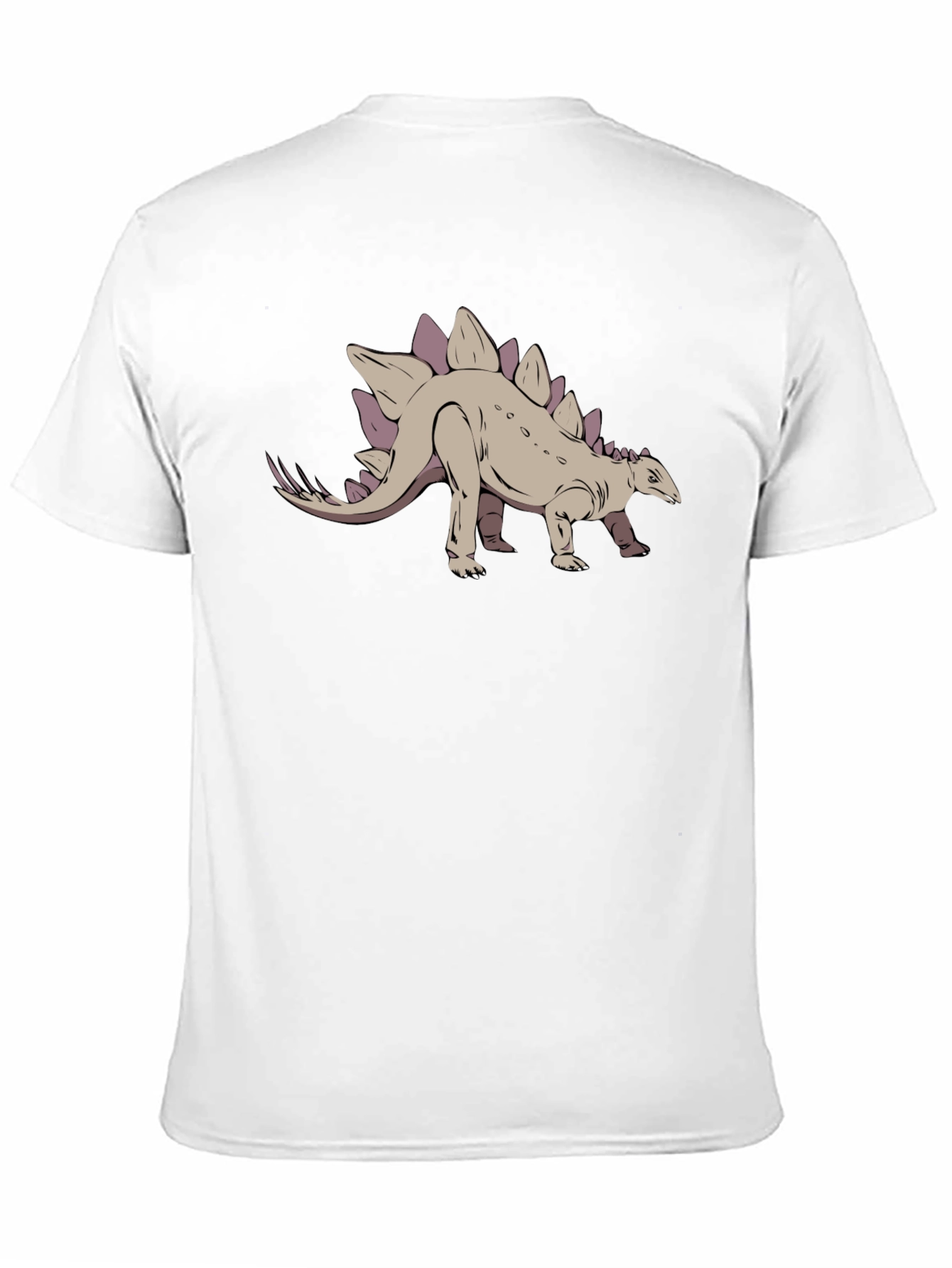 Stegosaurus Graphic Tee - Black Cotton T-Shirt
