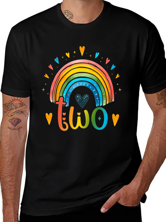 Colorful Two Rainbow Birthday Shirt