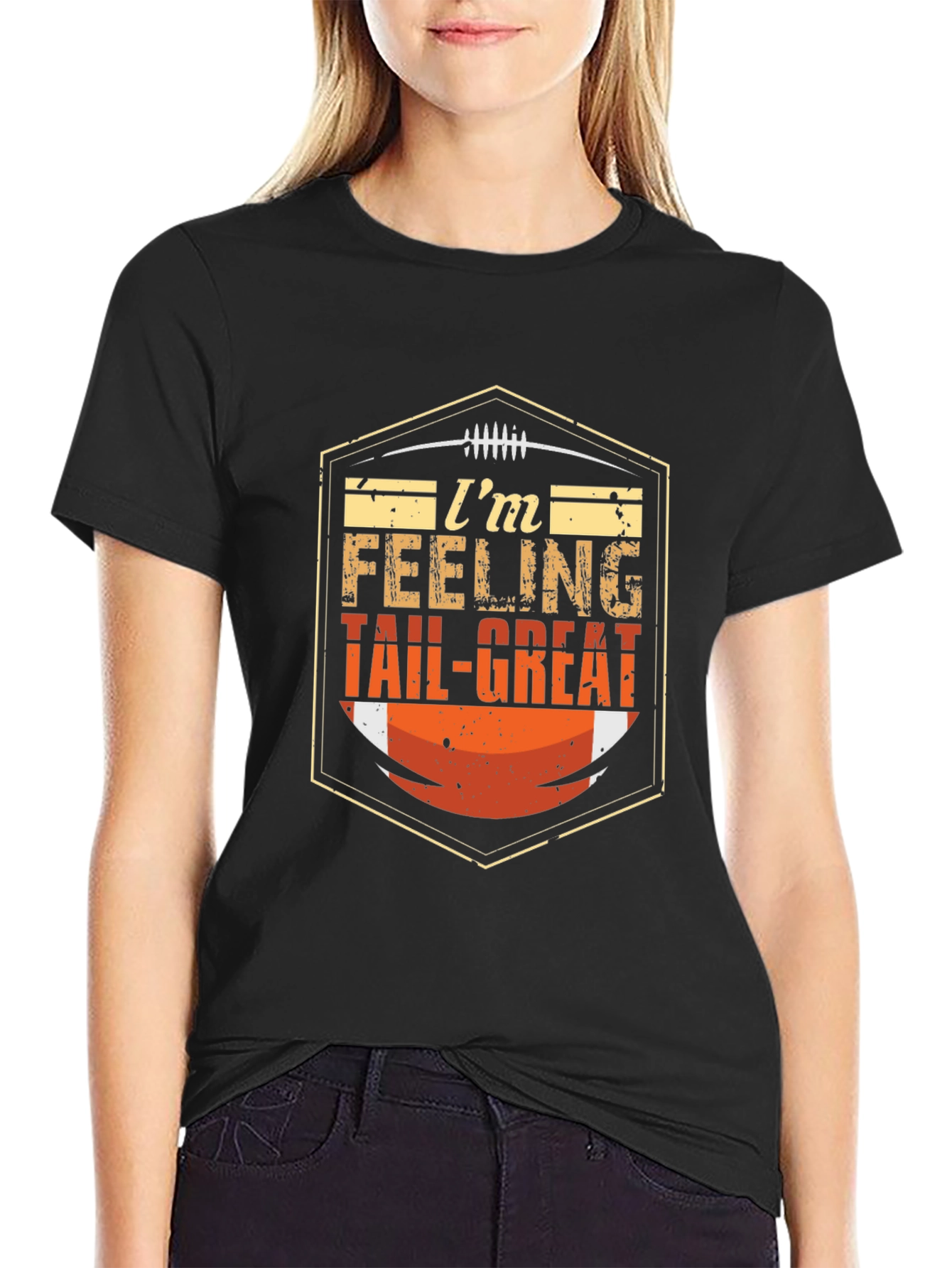 Im Feeling Tail-Great Football T-Shirt