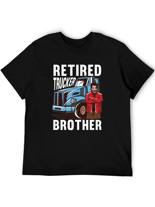 Retired Trucker Brother Graphic T-Shirt