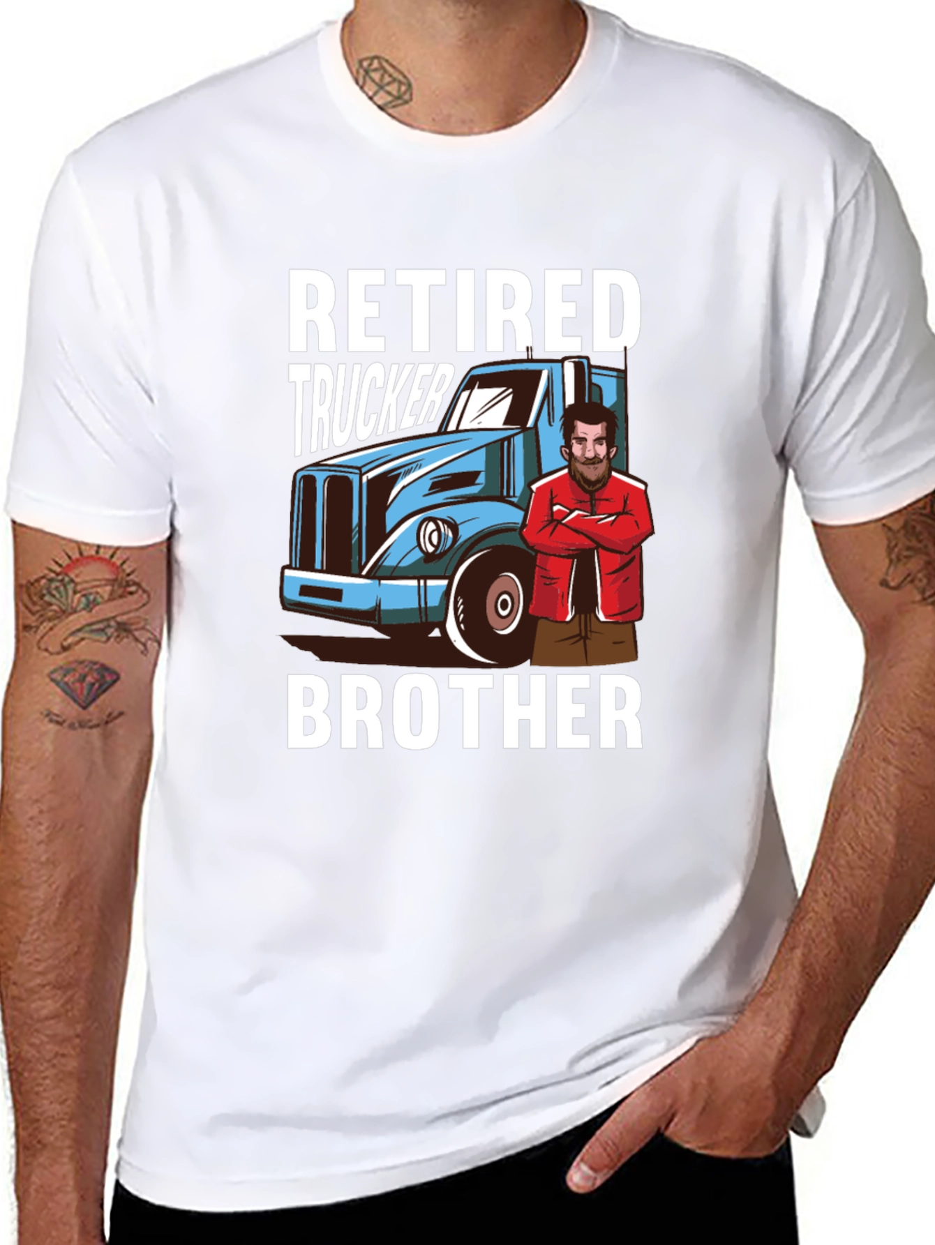 Retired Trucker Brother Graphic T-Shirt