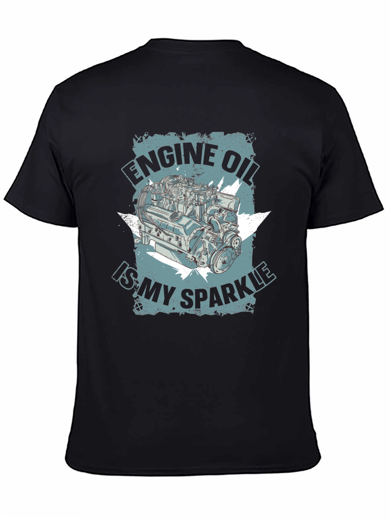 Engine Oil Sparkle Graphic T-Shirt