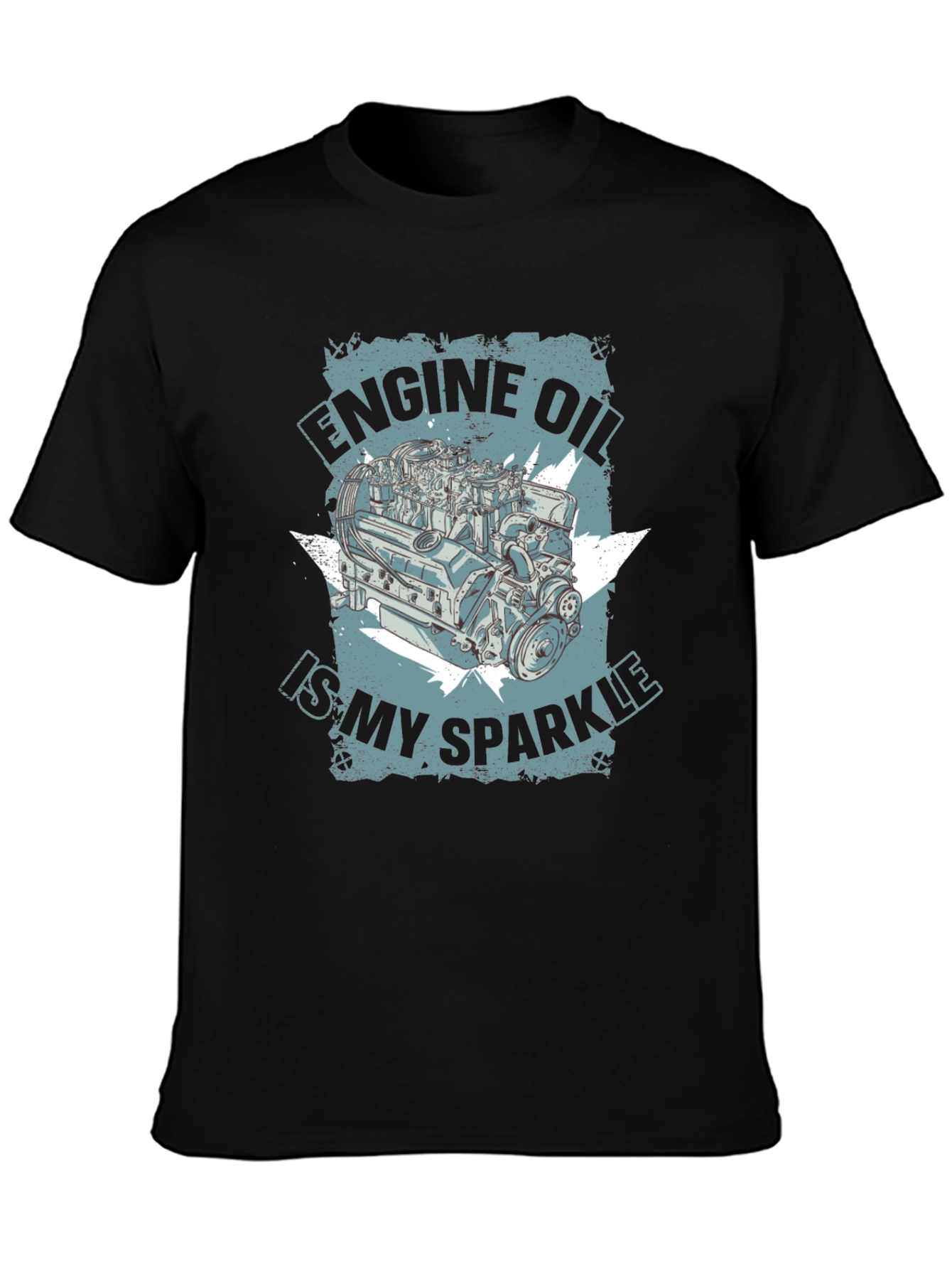 Engine Oil Sparkle Graphic T-Shirt