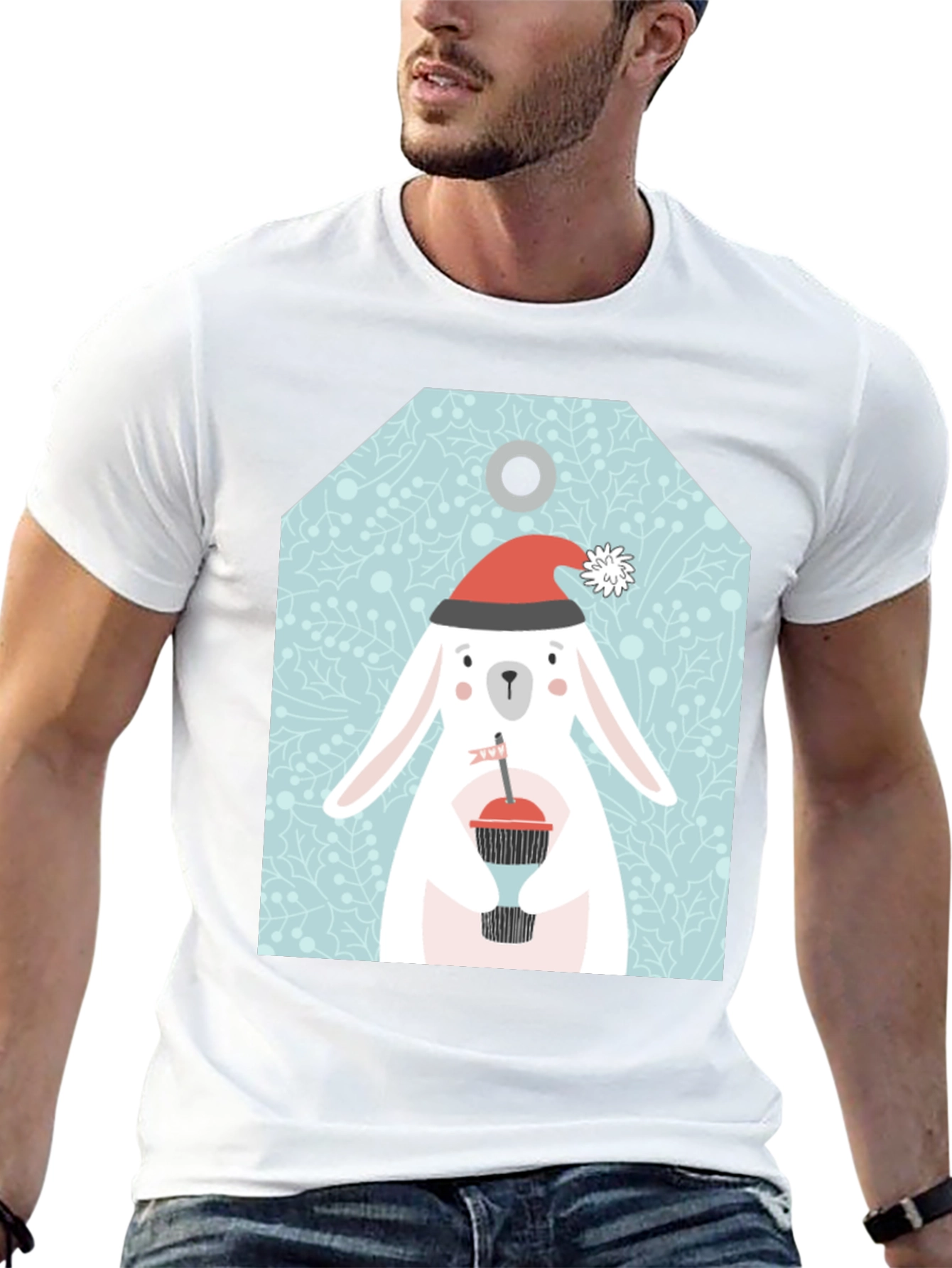 Festive Rabbit Graphic Tee