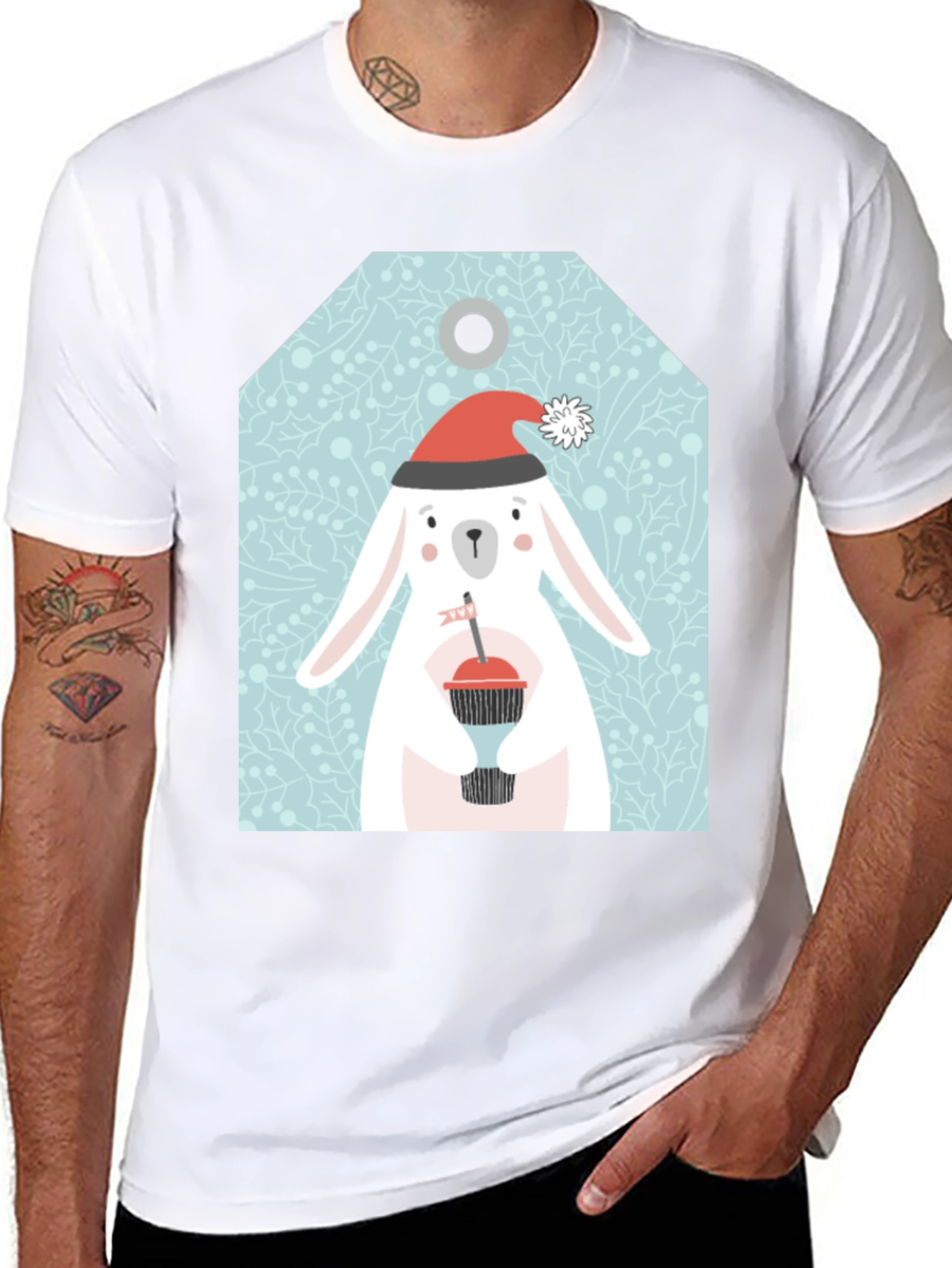 Festive Rabbit Graphic Tee