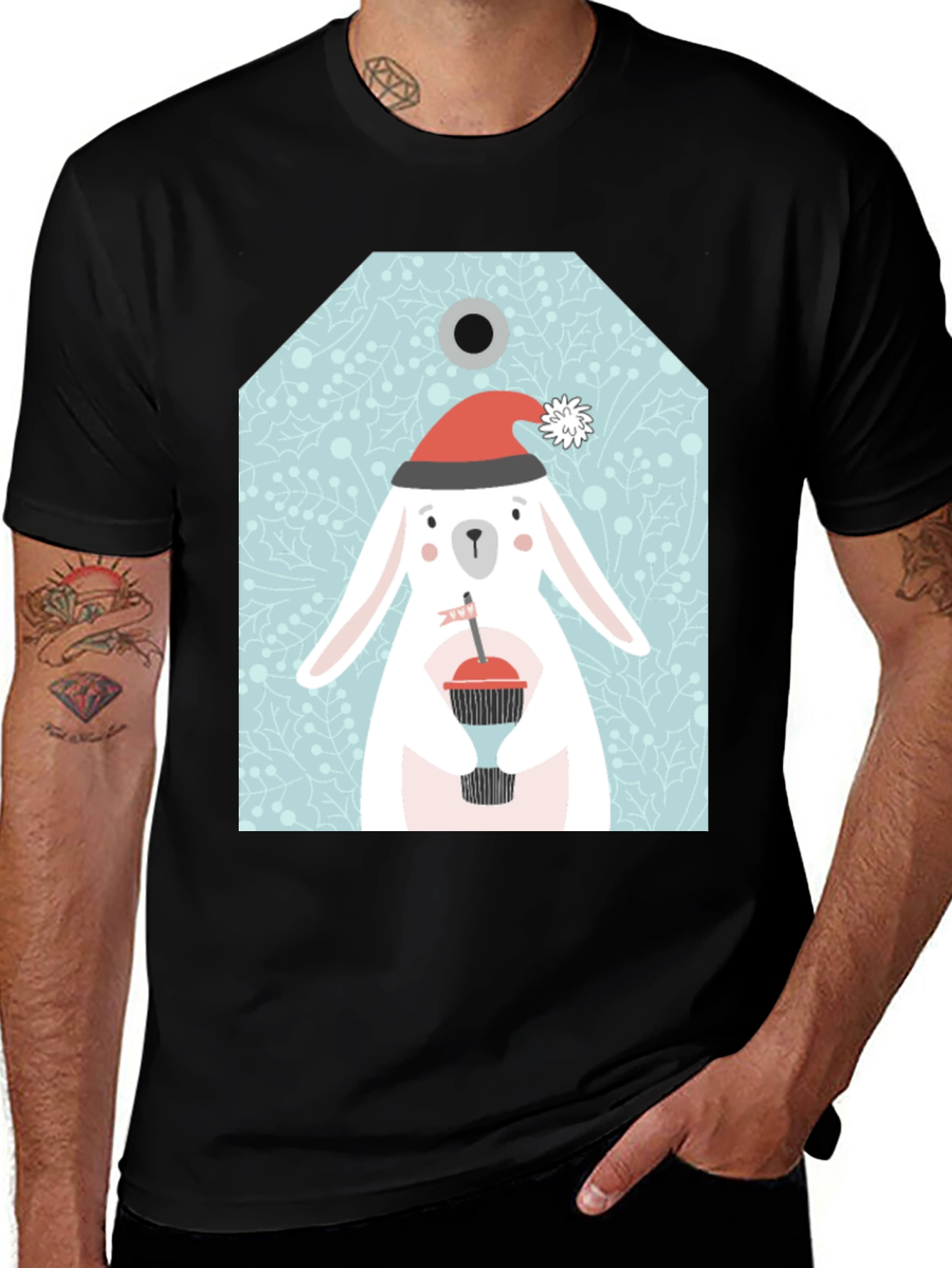 Festive Rabbit Graphic Tee