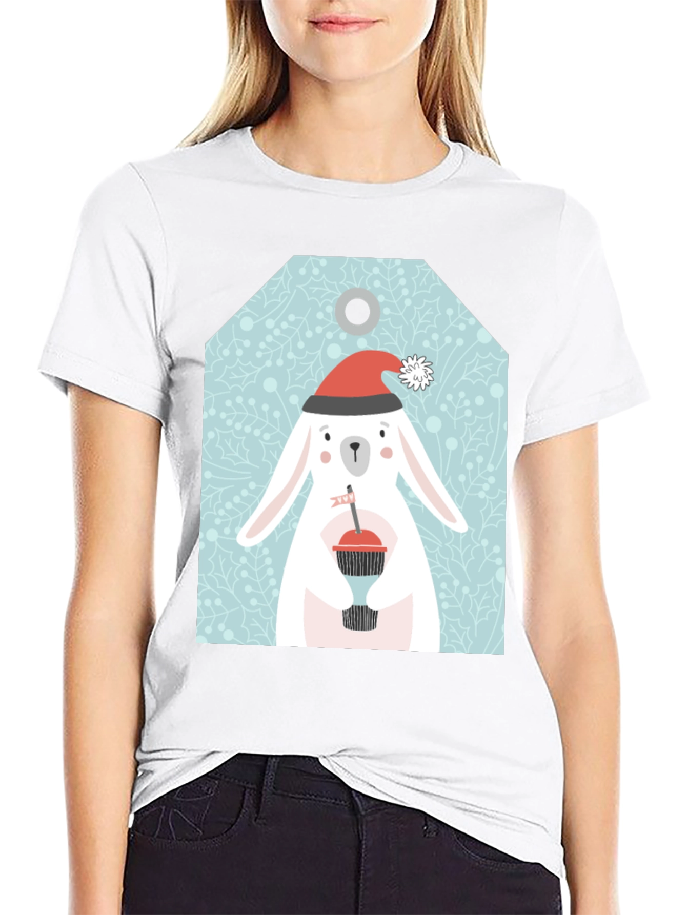 Festive Rabbit Graphic Tee
