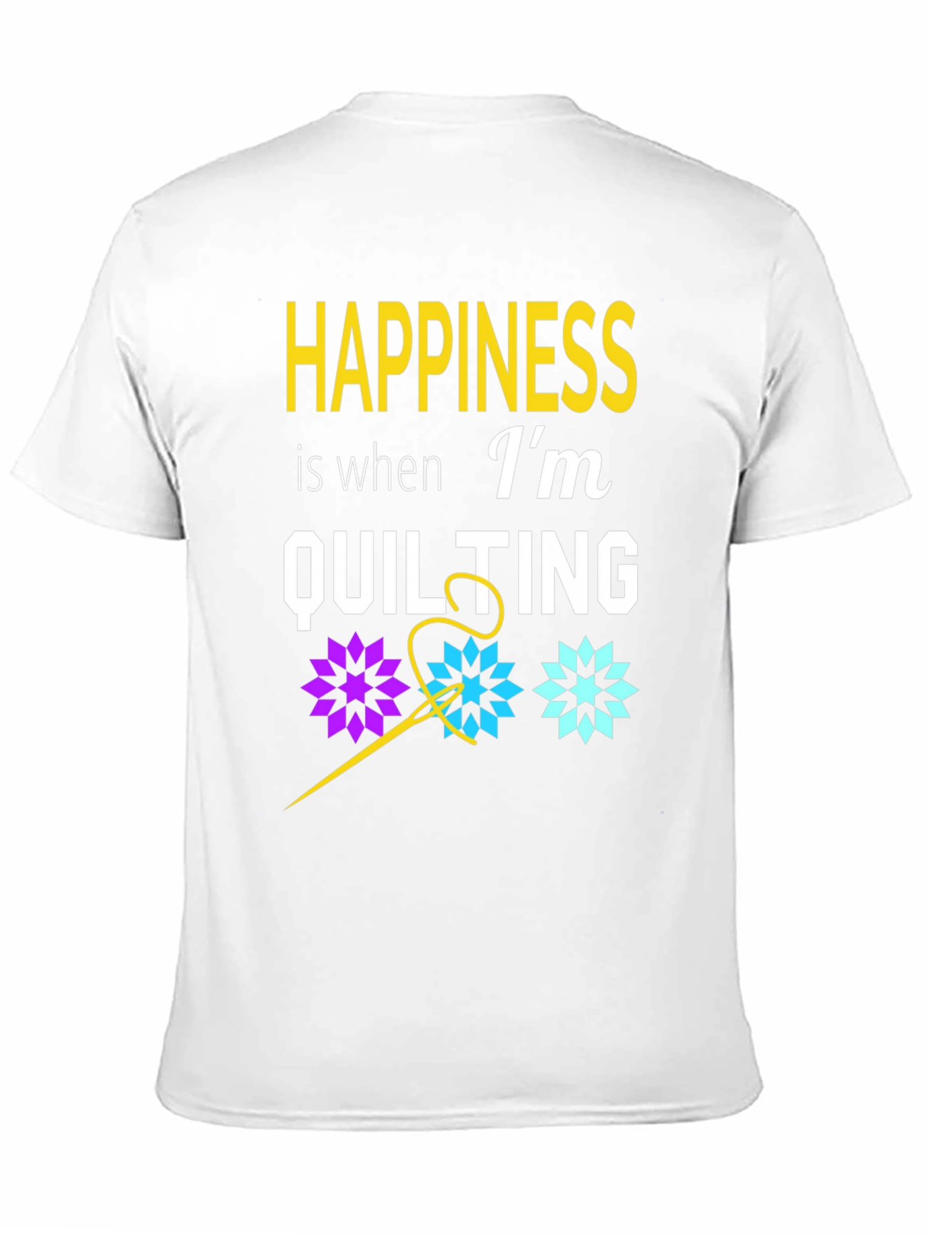 Happiness is Quilting T-Shirt - Black Cotton Tee