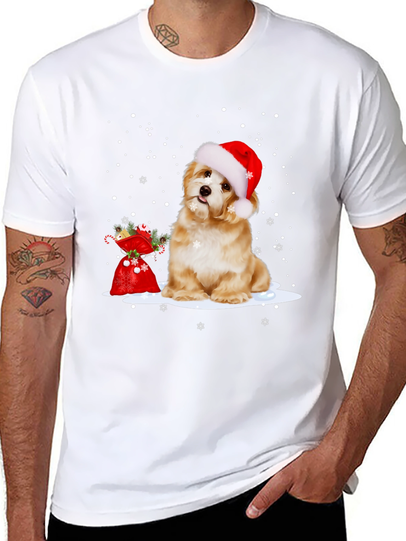 Christmas Dog T-Shirt - Festive Holiday Tee