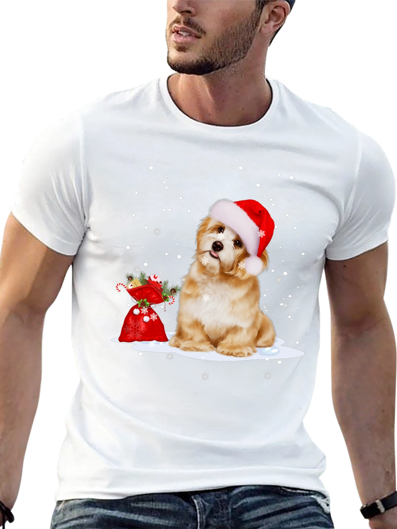 Christmas Dog T-Shirt - Festive Holiday Tee