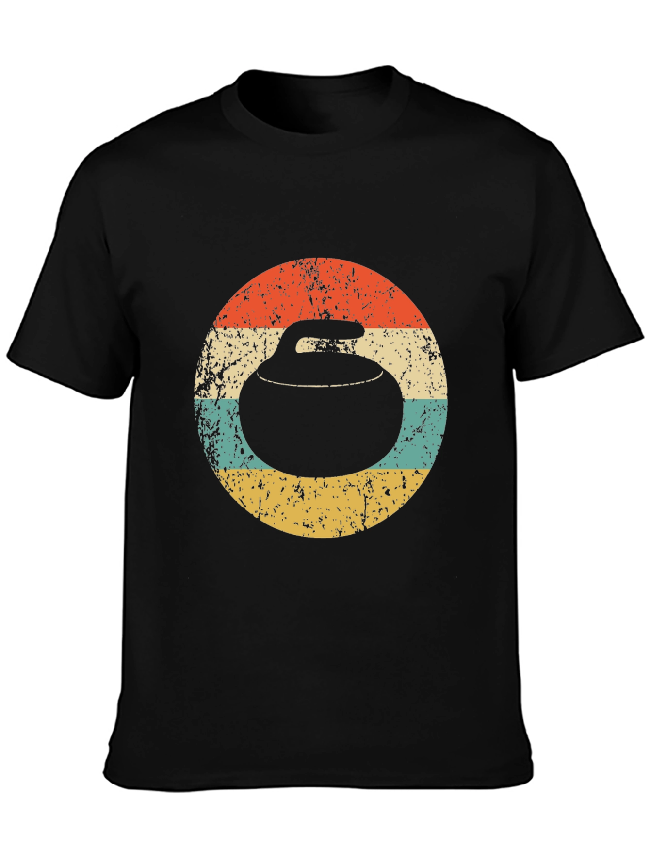 Retro Curling Stone T-Shirt