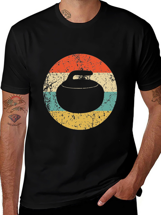 Retro Curling Stone T-Shirt