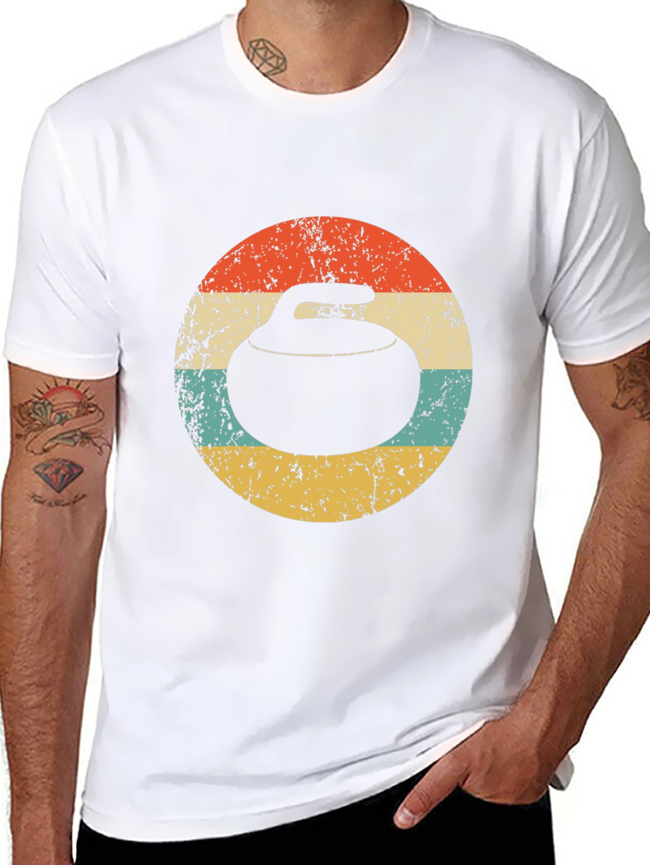 Retro Curling Stone T-Shirt