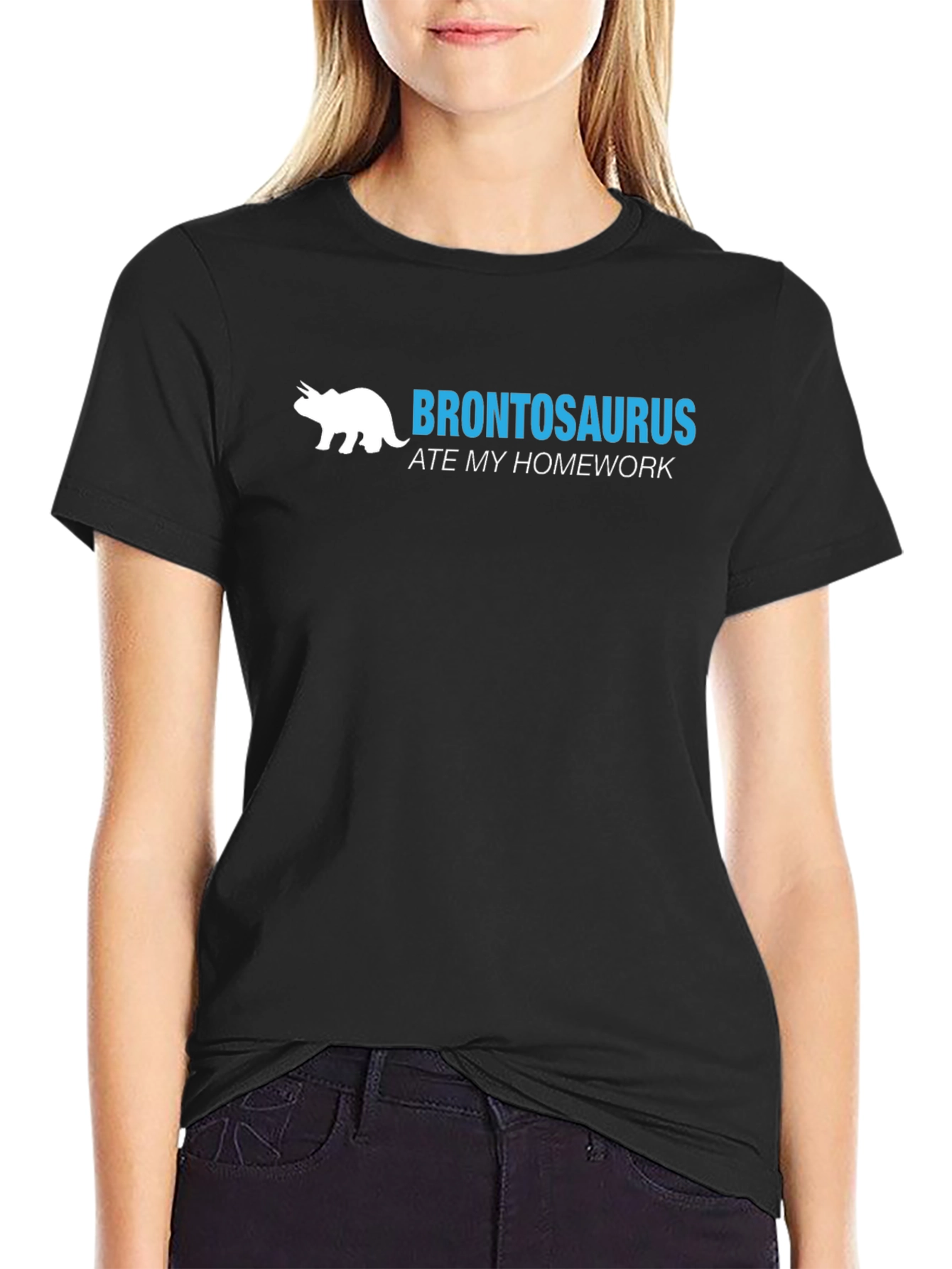 Brontosaurus Ate My Homework Graphic T-Shirt