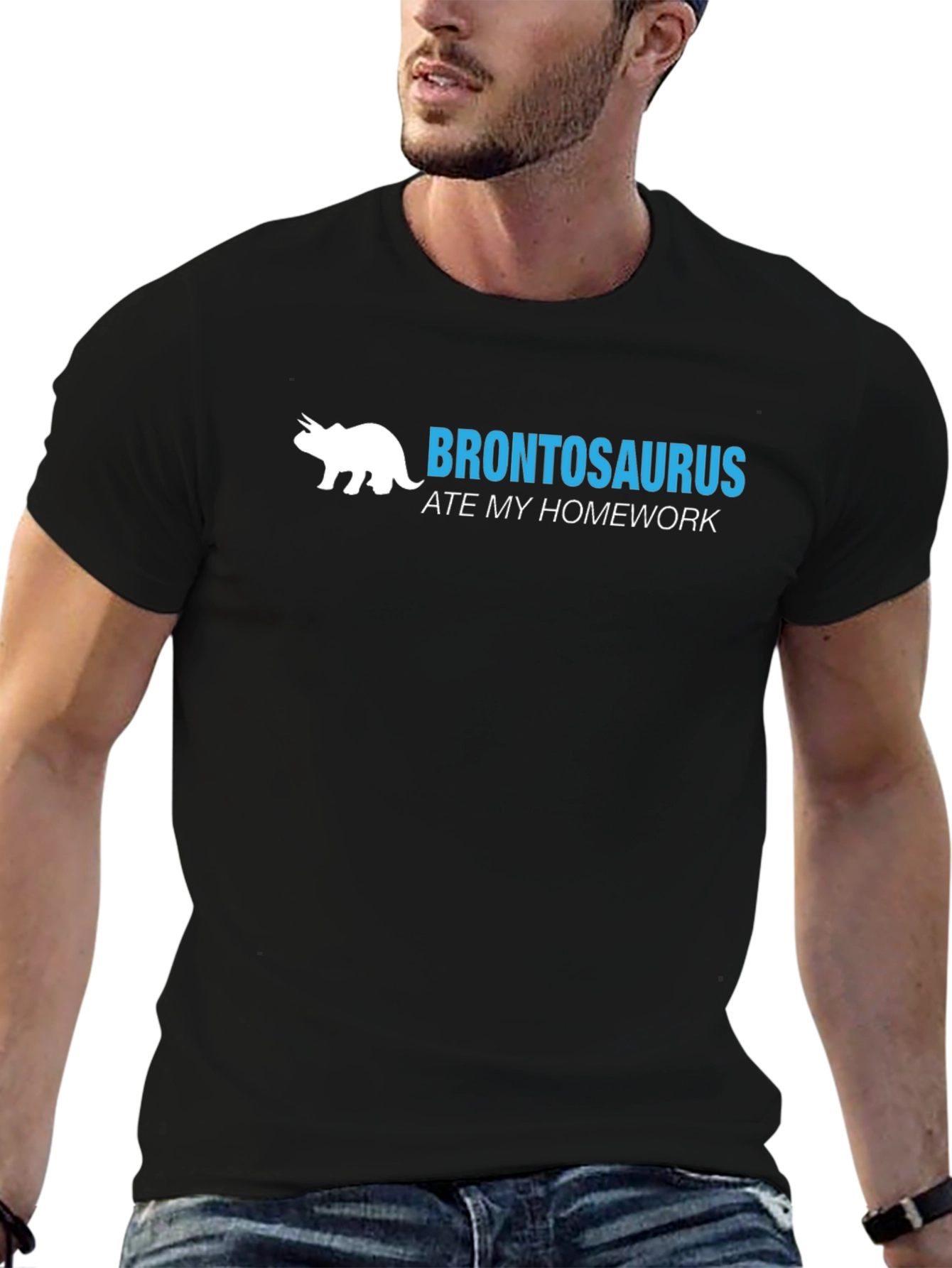 Brontosaurus Ate My Homework Graphic T-Shirt