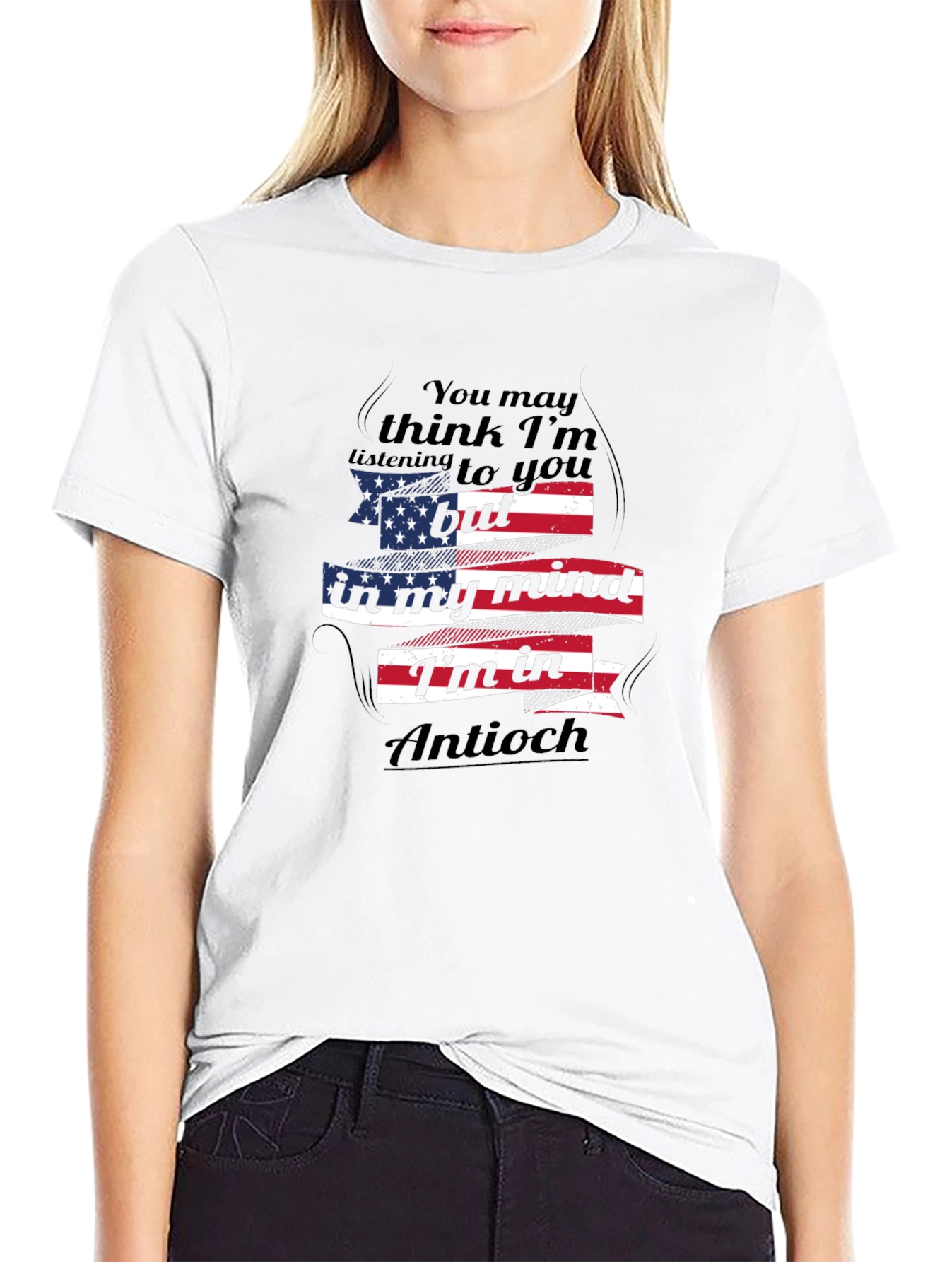 In My Mind Im in Antioch Flag Tee