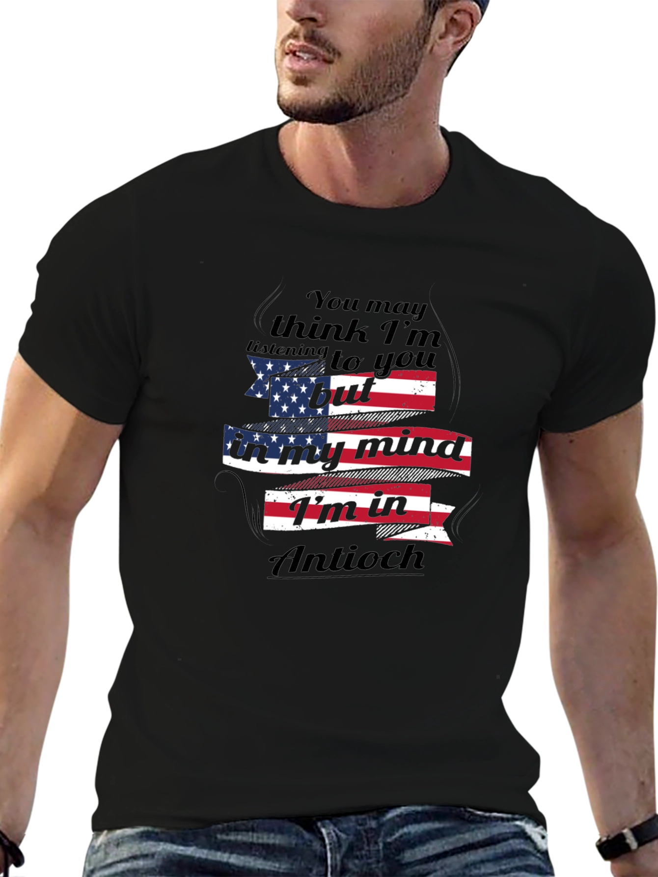 In My Mind Im in Antioch Flag Tee