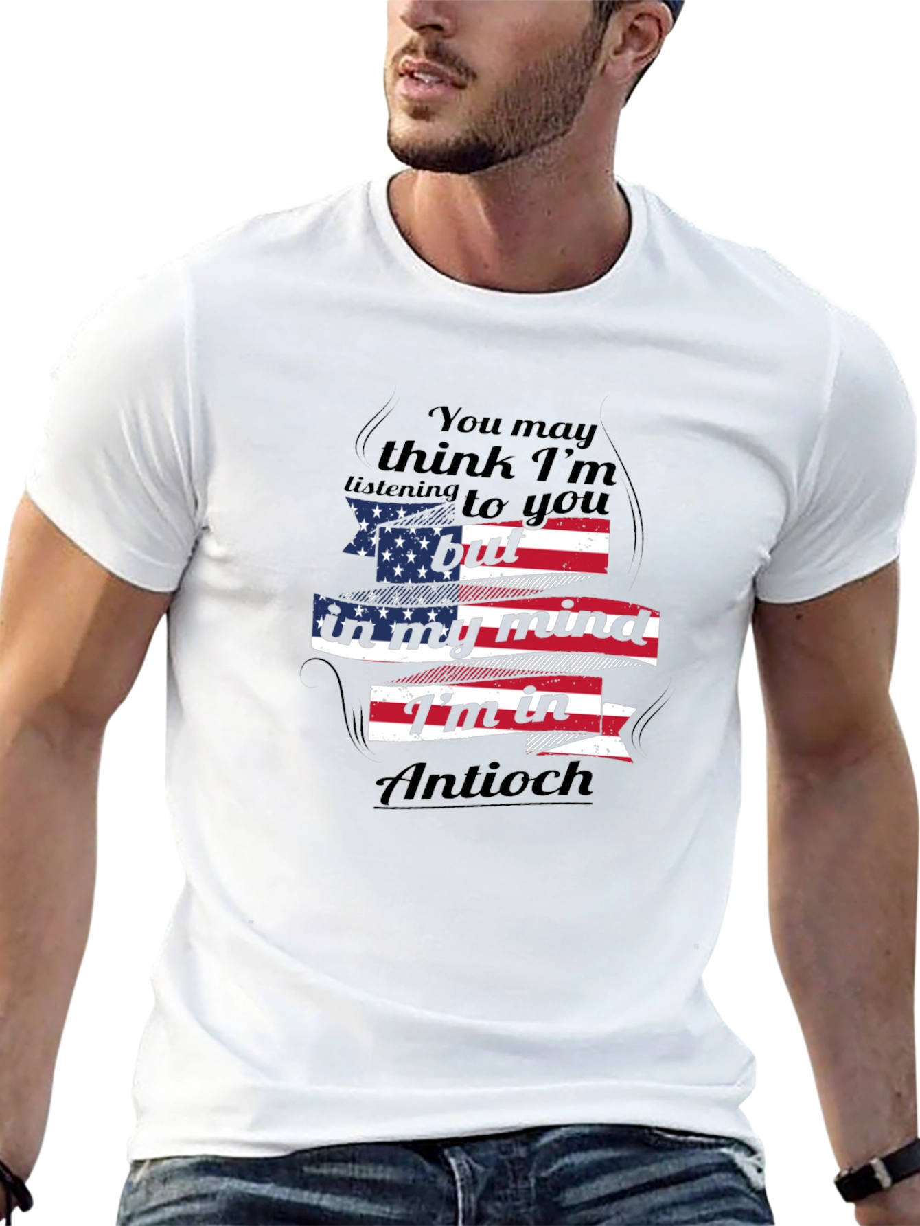 In My Mind Im in Antioch Flag Tee