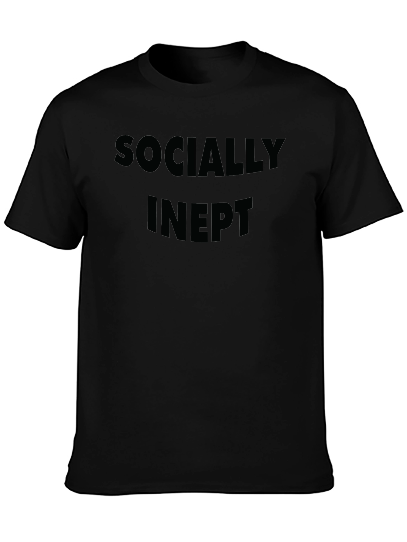 Socially Inept Graphic Tee - Mens Black T-Shirt