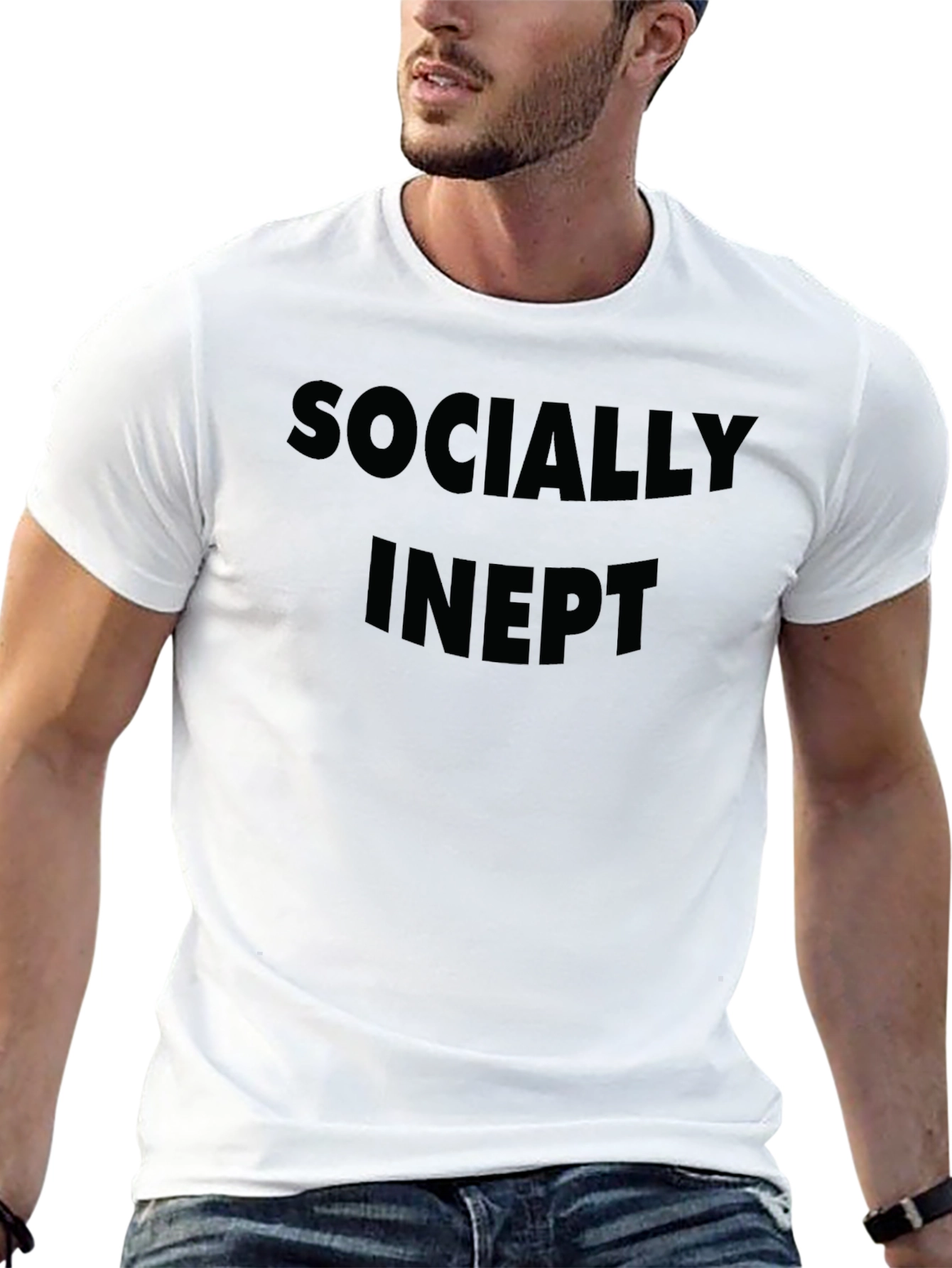 Socially Inept Graphic Tee - Mens Black T-Shirt
